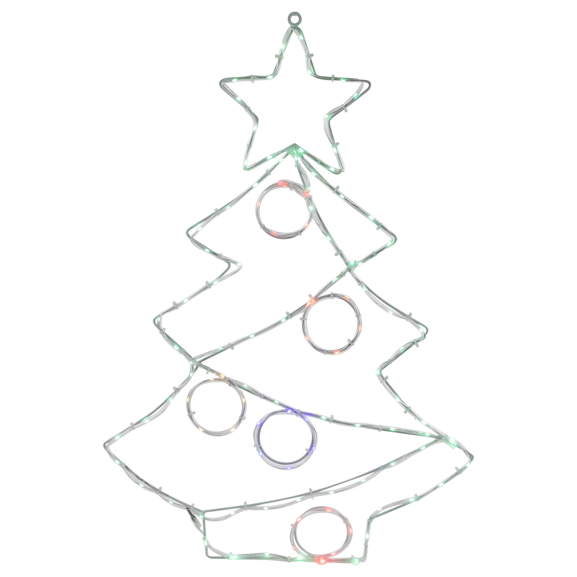 Northlight 28" Pre-Lit Multicolor LED Lighted Christmas Tree with Ornaments Decoration