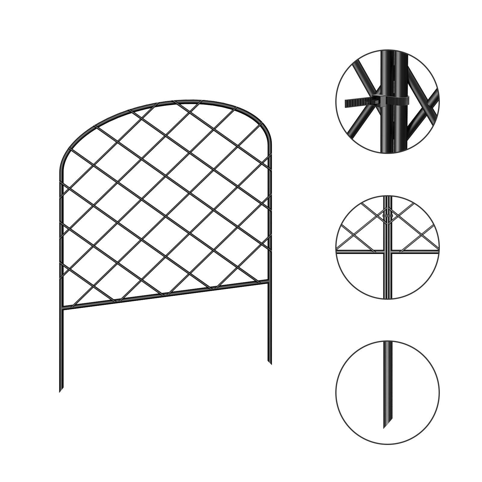 NEX 27ft. Black Rhombic Garden Fence