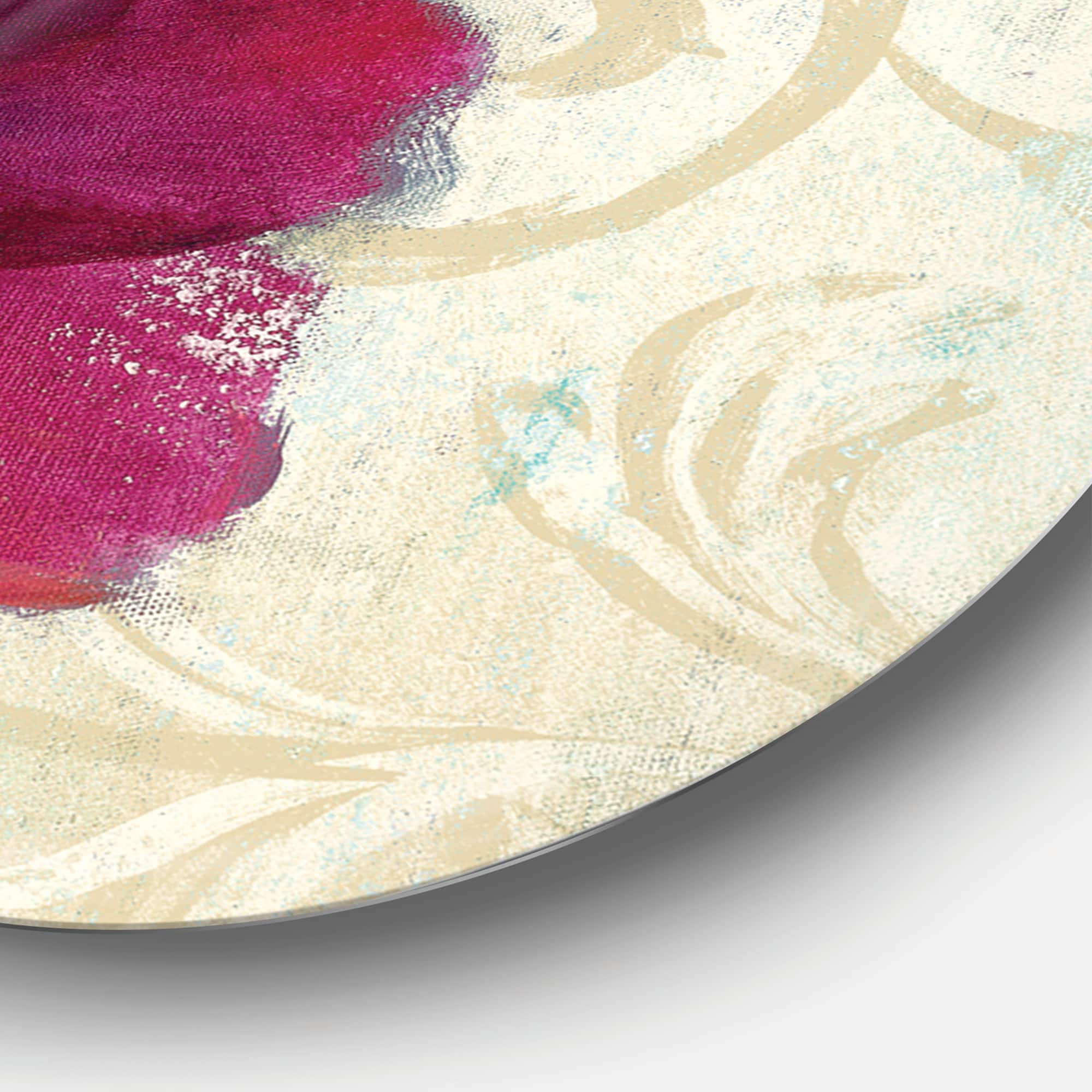 Designart - Red Handpainted Anemone Flower