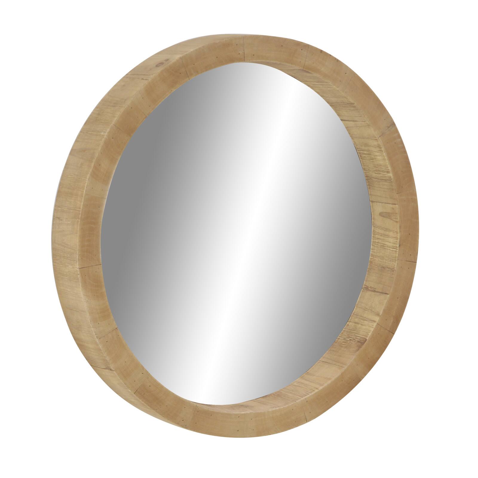 Brown Natural Framed Wall Mirror