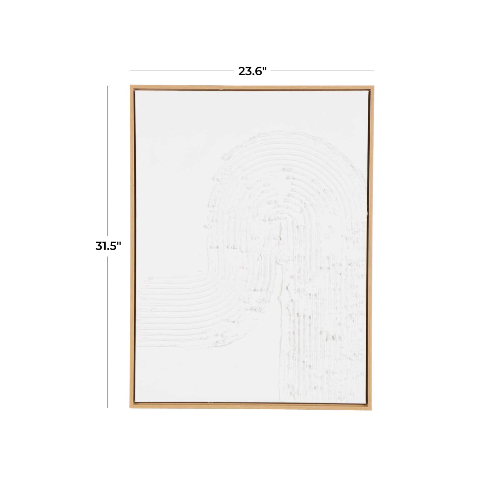 24" x 32" White Canvas Framed Wall Art