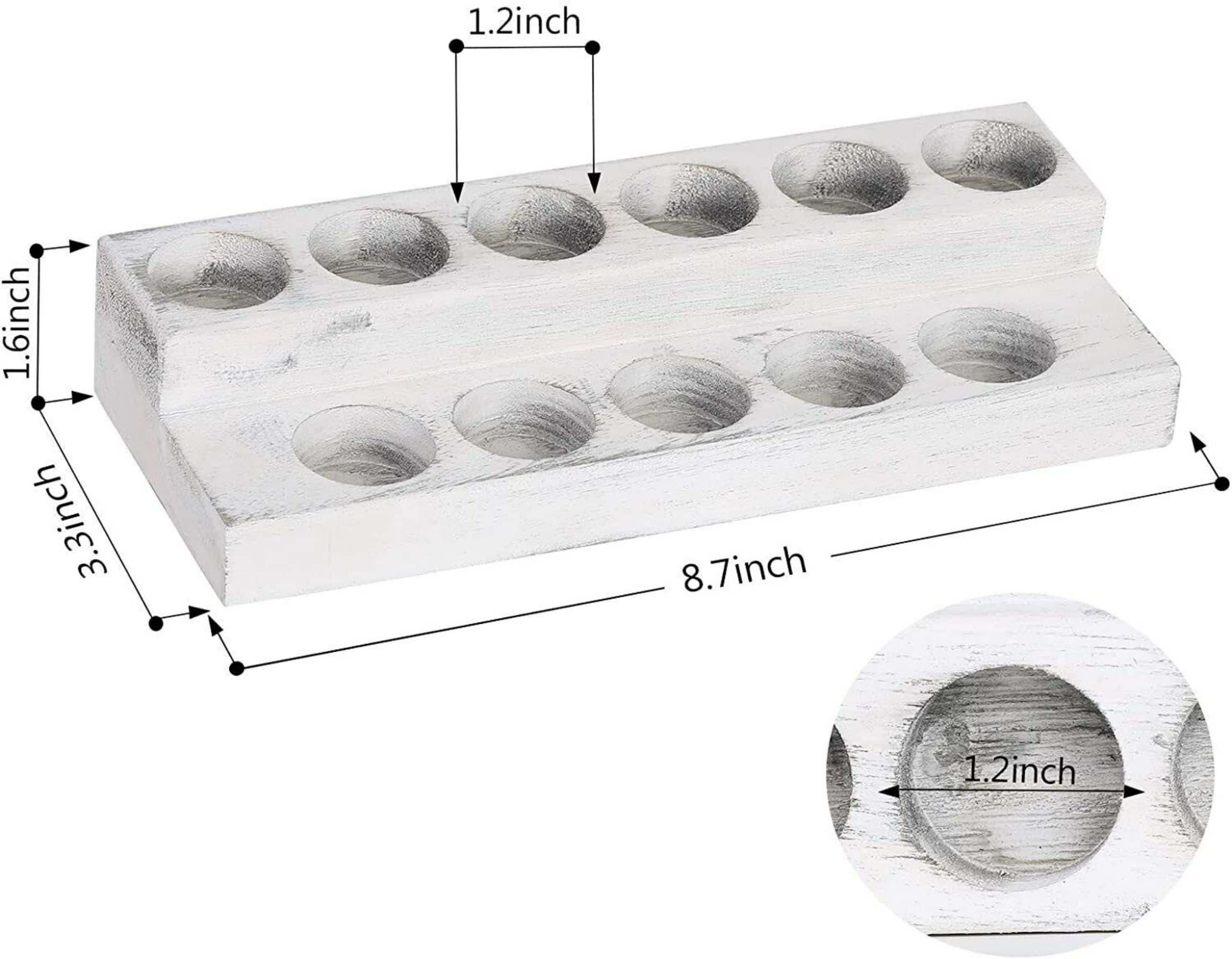 NEX™ 2-Tier White Wooden Essential Oils Display Holder, 2ct.