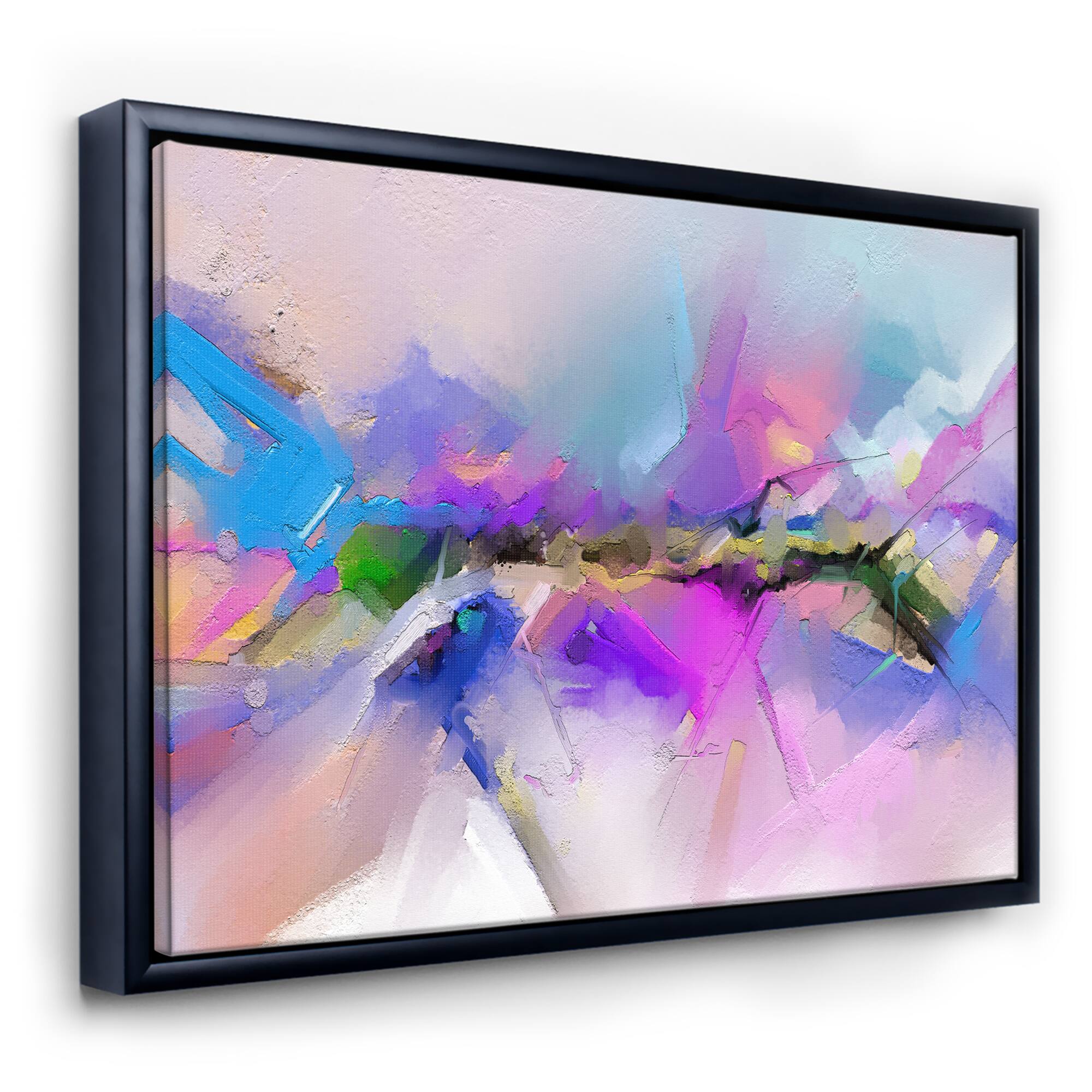 Designart - Black River On Purple And Blue Landscape