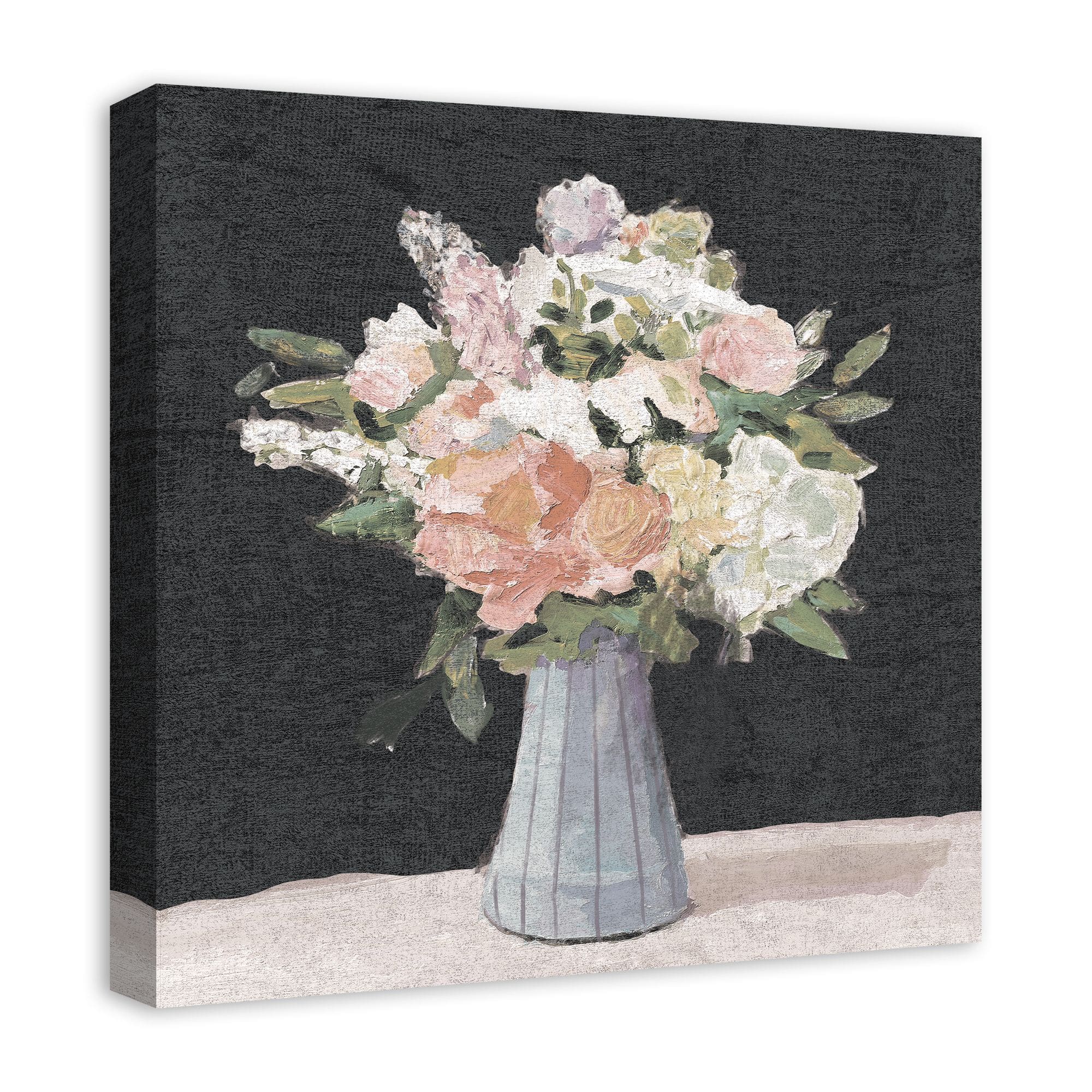 Watercolor Vintage Florals 20" x 20" Canvas Wall Art