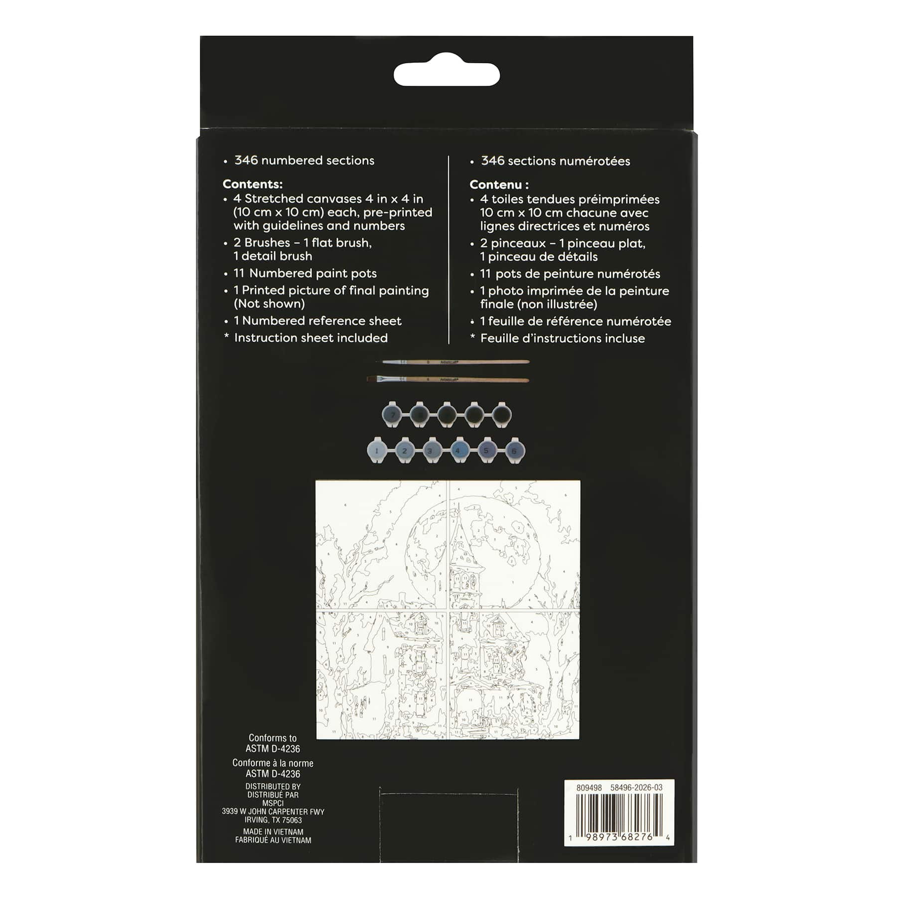 Haunted House with Moon Paint-by-Number Gallery Mini Kit by Artist's Loft®