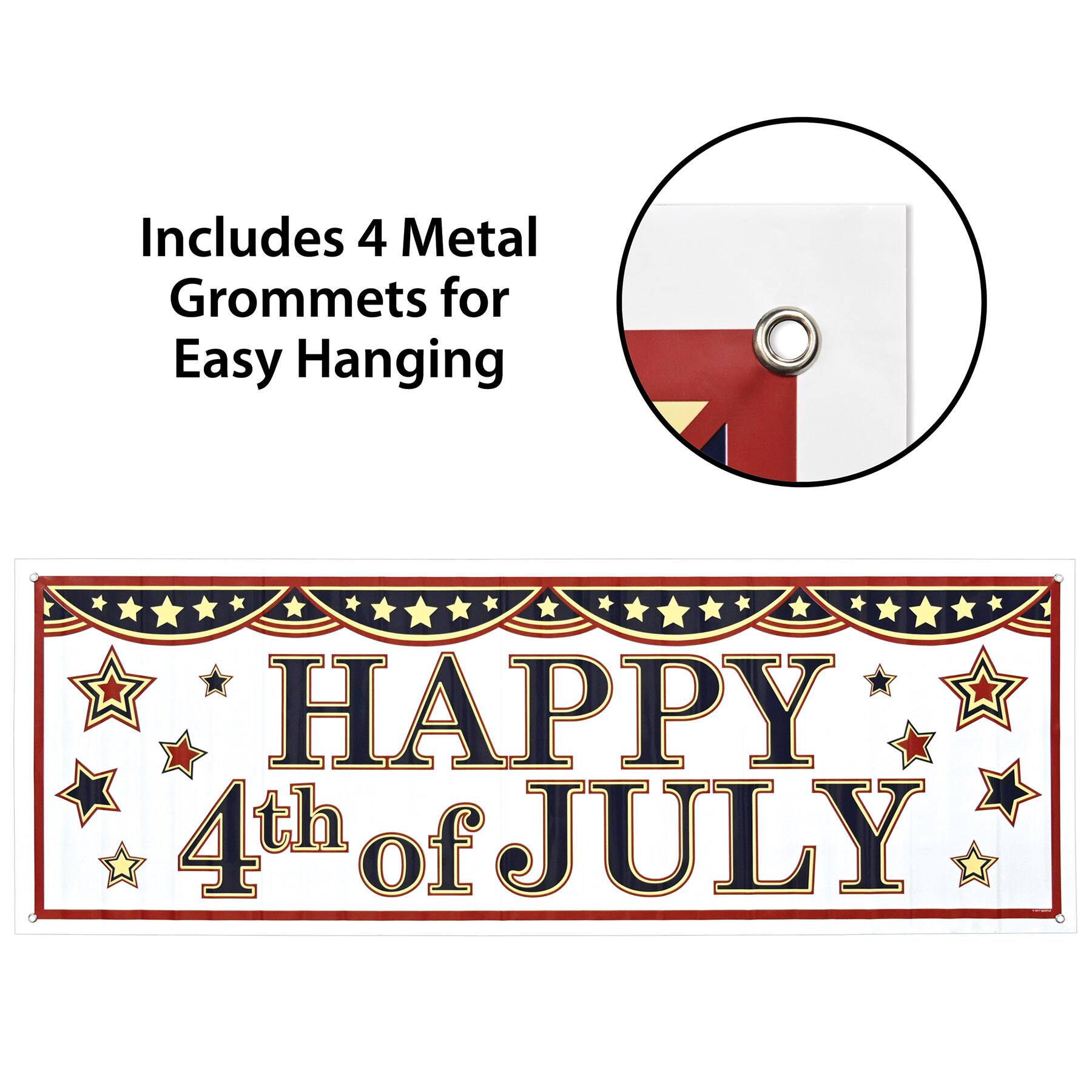 Beistle 5ft. x 21" 4th Of July Sign Banner