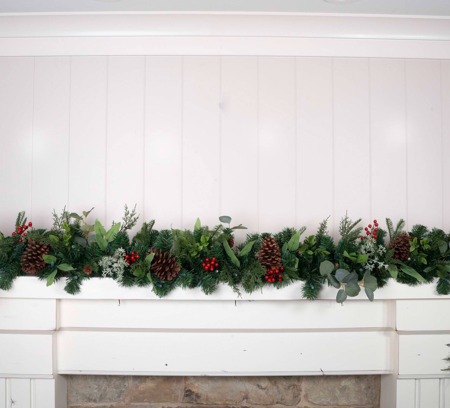 9ft. Pre-Lit LED Christmas Woods Artificial Garland