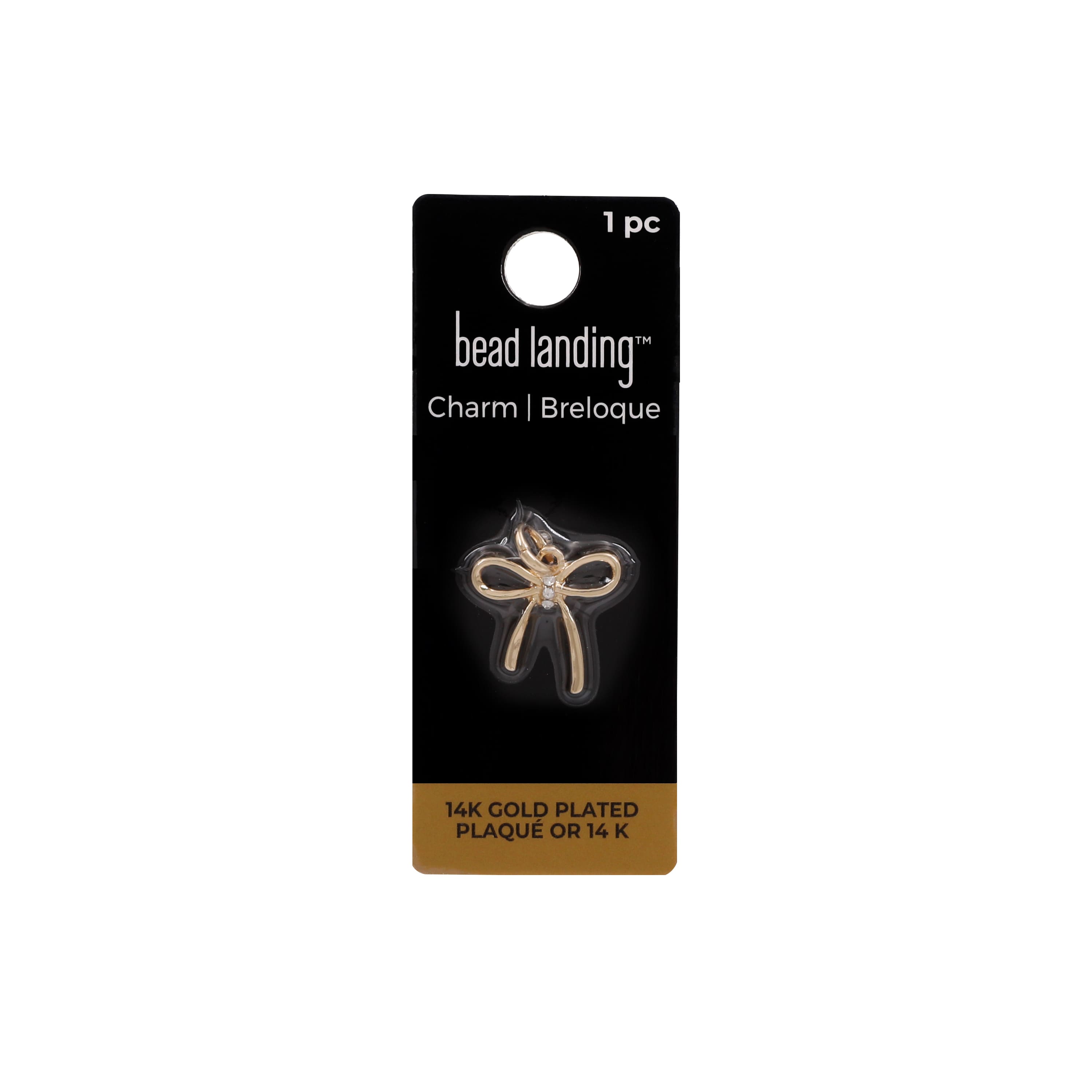 14K Gold-Plated Bow Charm by Bead Landing™