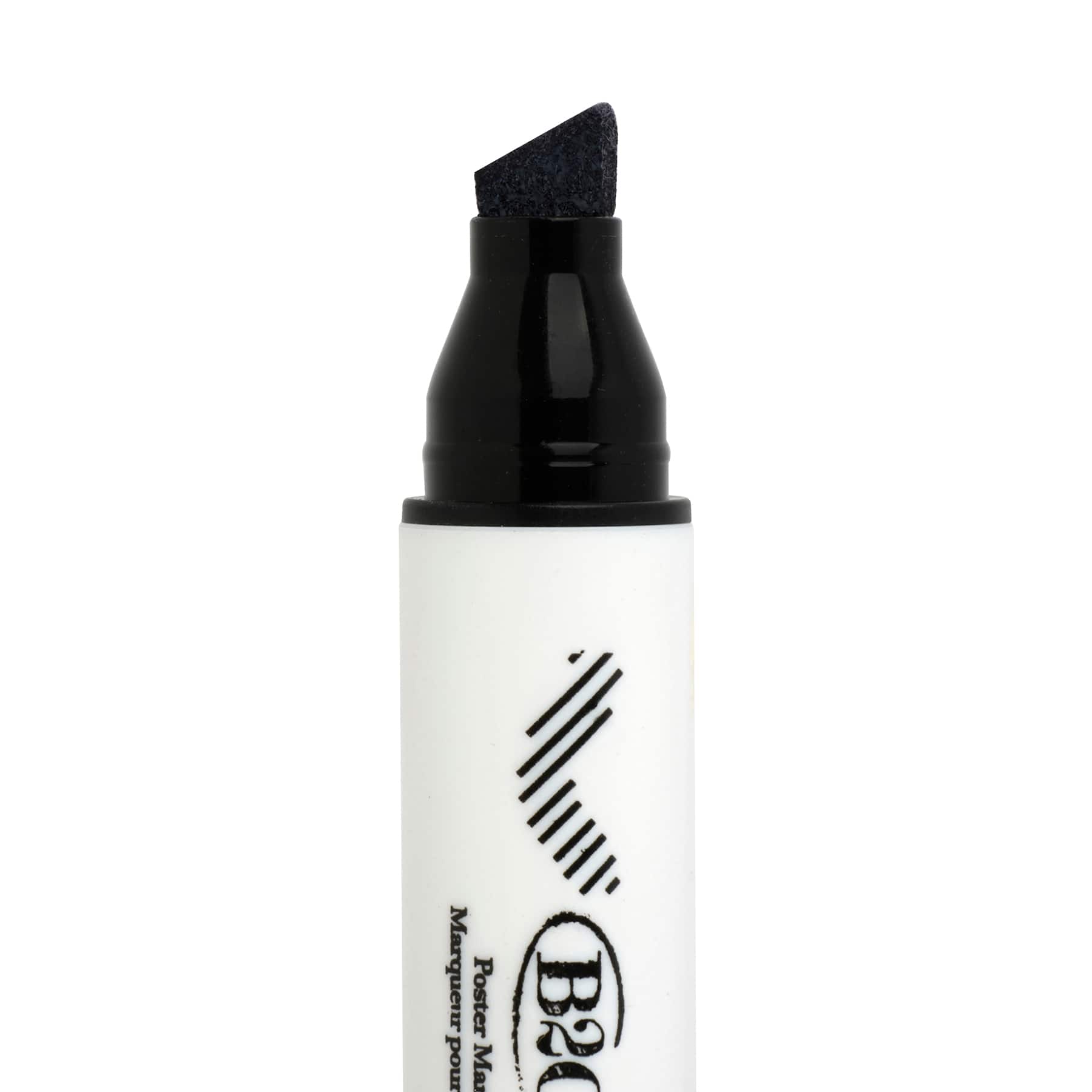 12 Packs: 8 ct. (96 total) Black & White Poster Chisel Tip Markers by B2C™