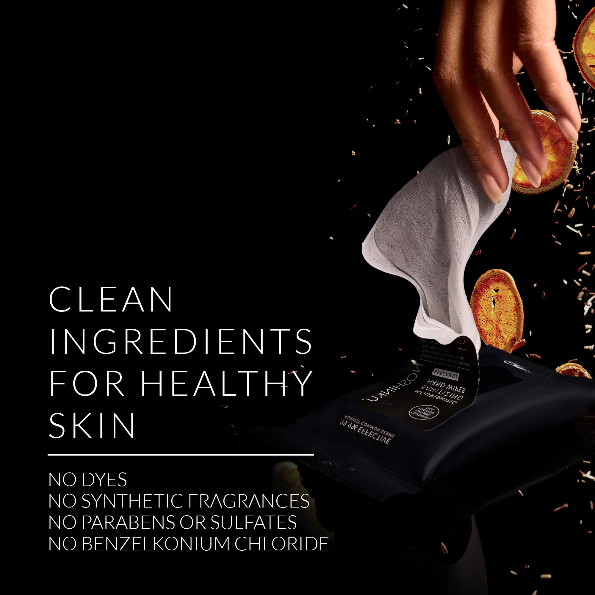 Noshinku Bergamot Nourishing Hand Sanitizing Wipes