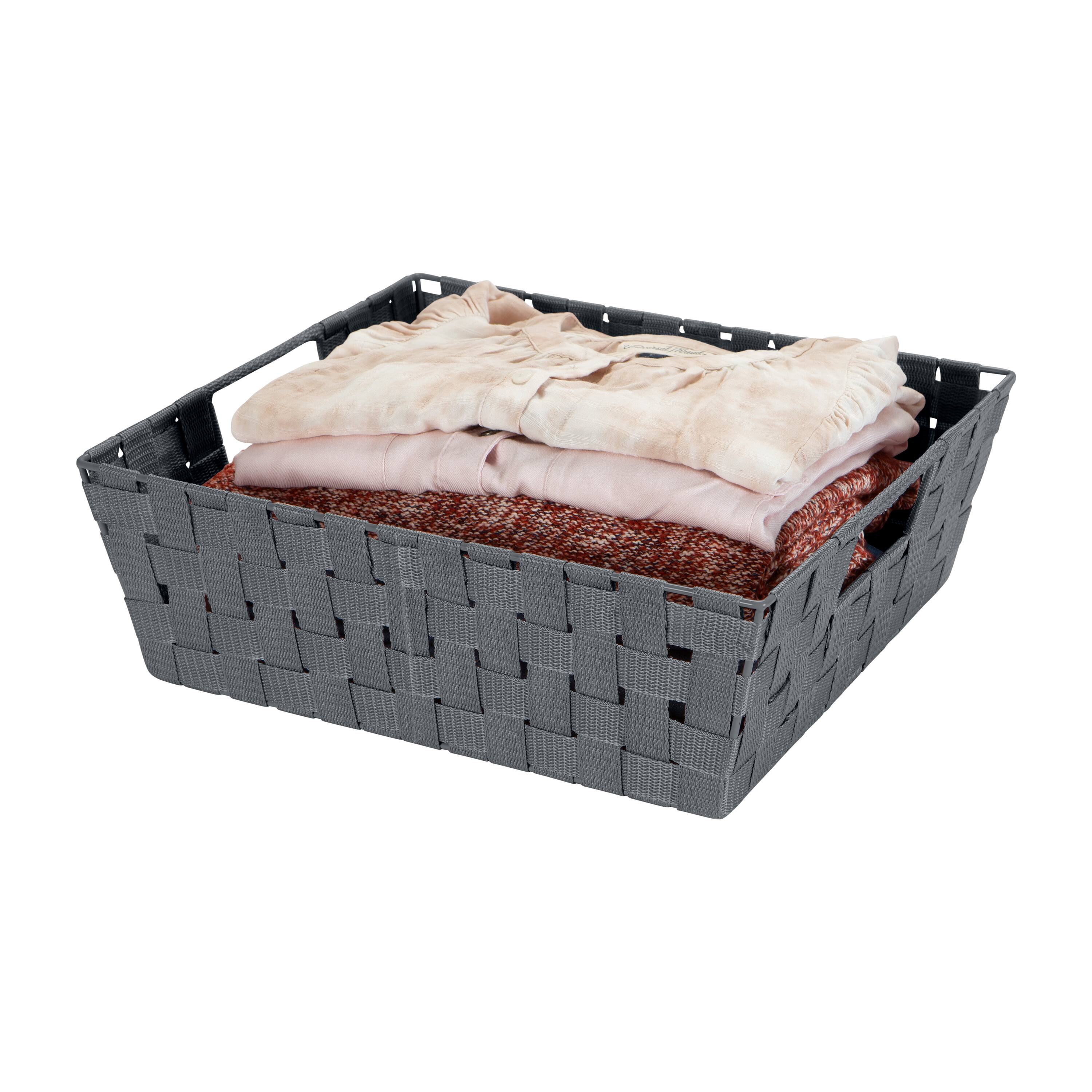 Simplify Gray Large Storage Shelf Tote Set