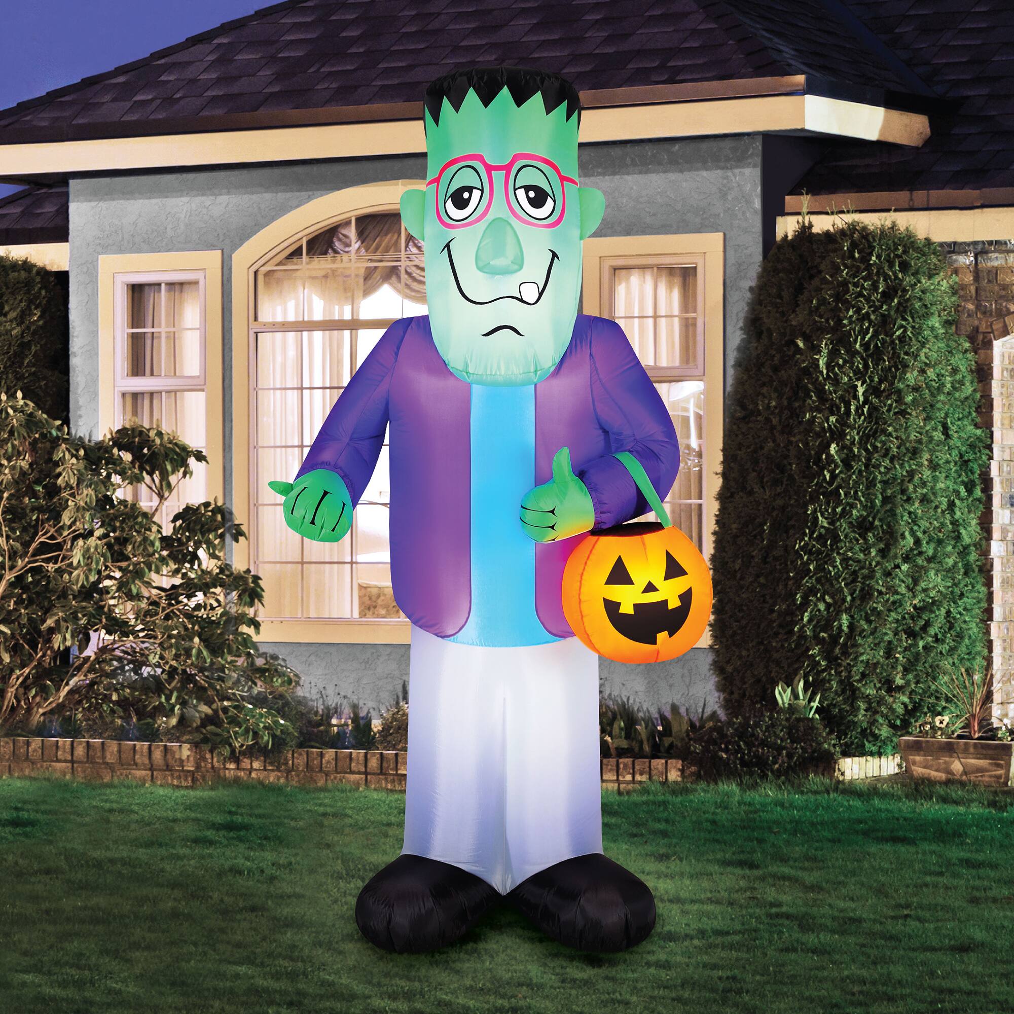 7ft. Inflatable Halloween Light Up Trick-or-Treat Monster