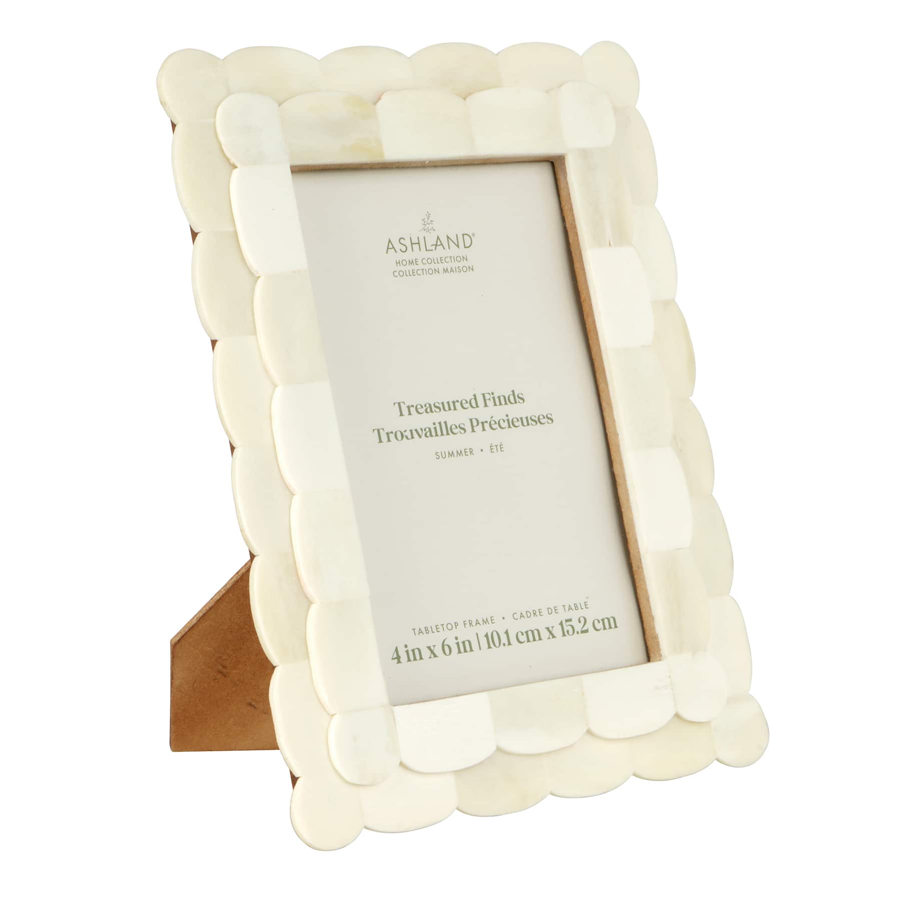 4" x 6" Gold Scalloped Bone Tabletop Frame, Treasured Finds by Ashland®