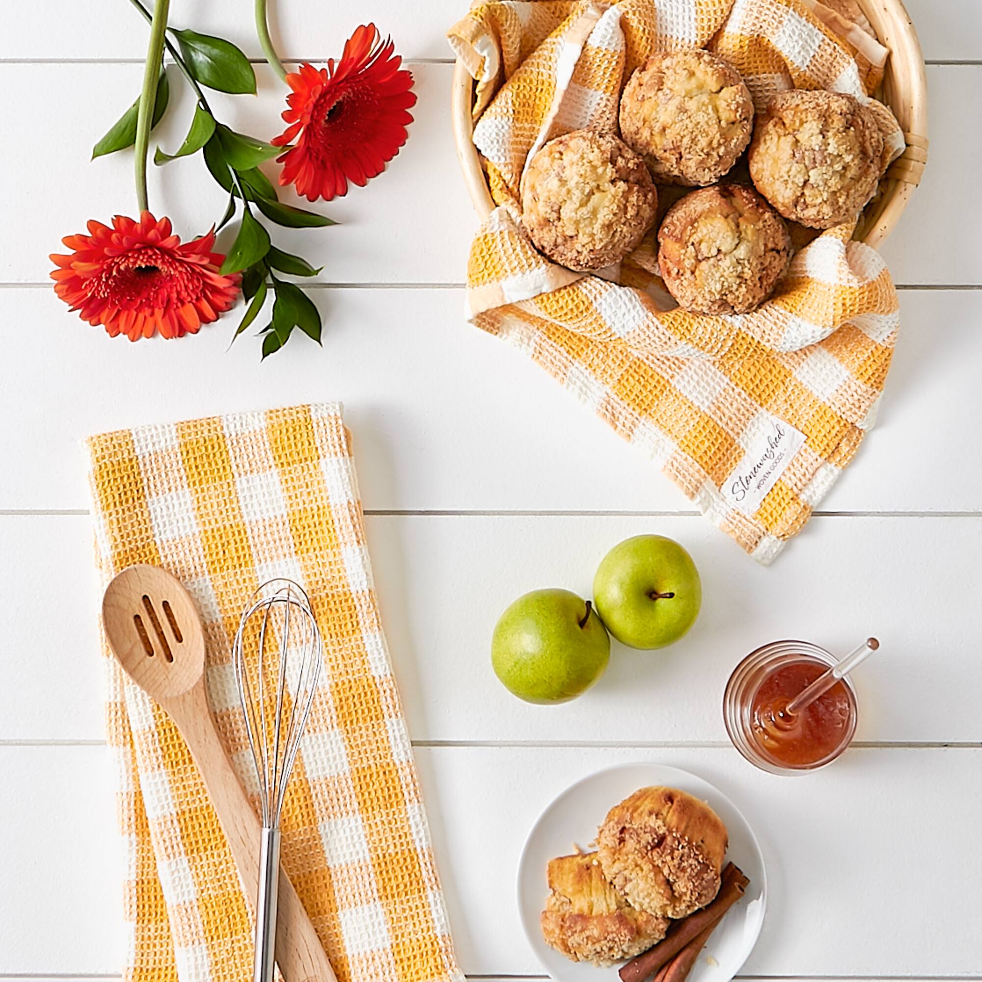 DII® Checker Washed Waffle Dish Towels