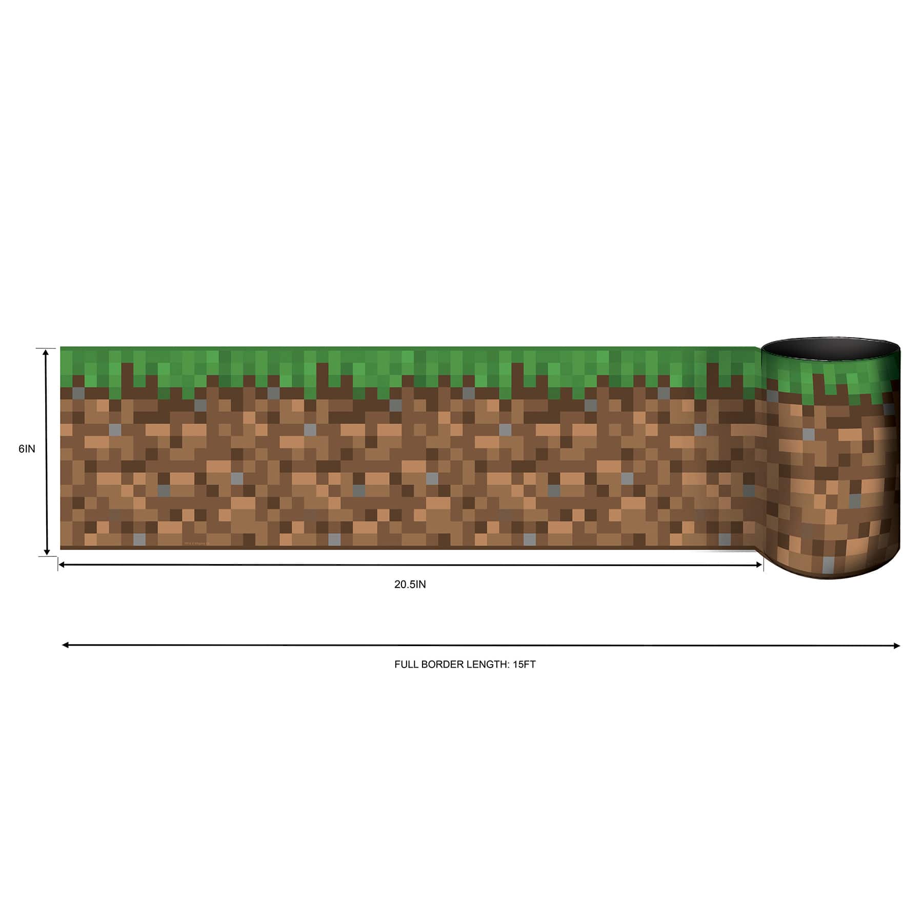 RoomMates Minecraft Iconic Grass Peel & Stick Wallpaper Border