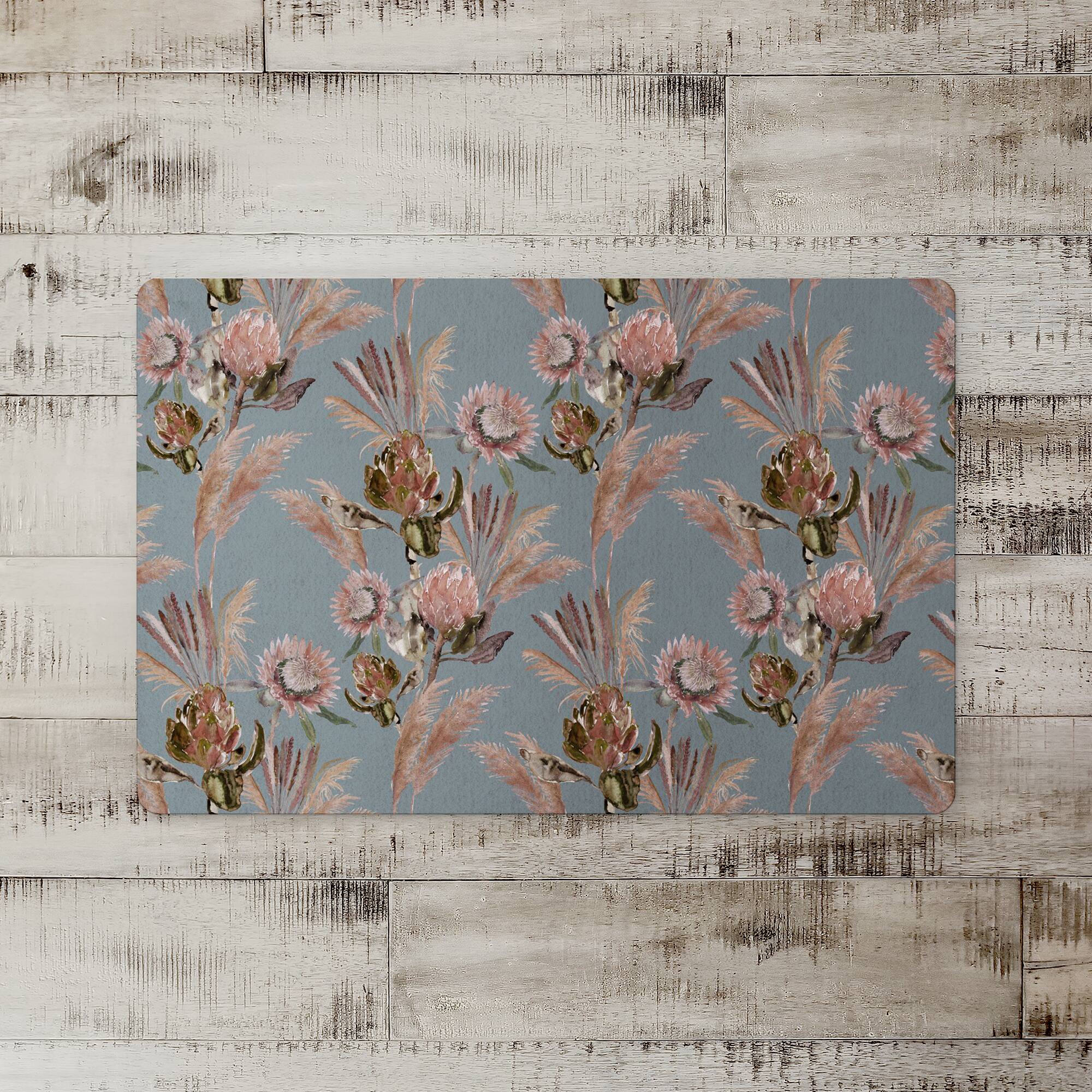 Protea Blooms Floor Mat