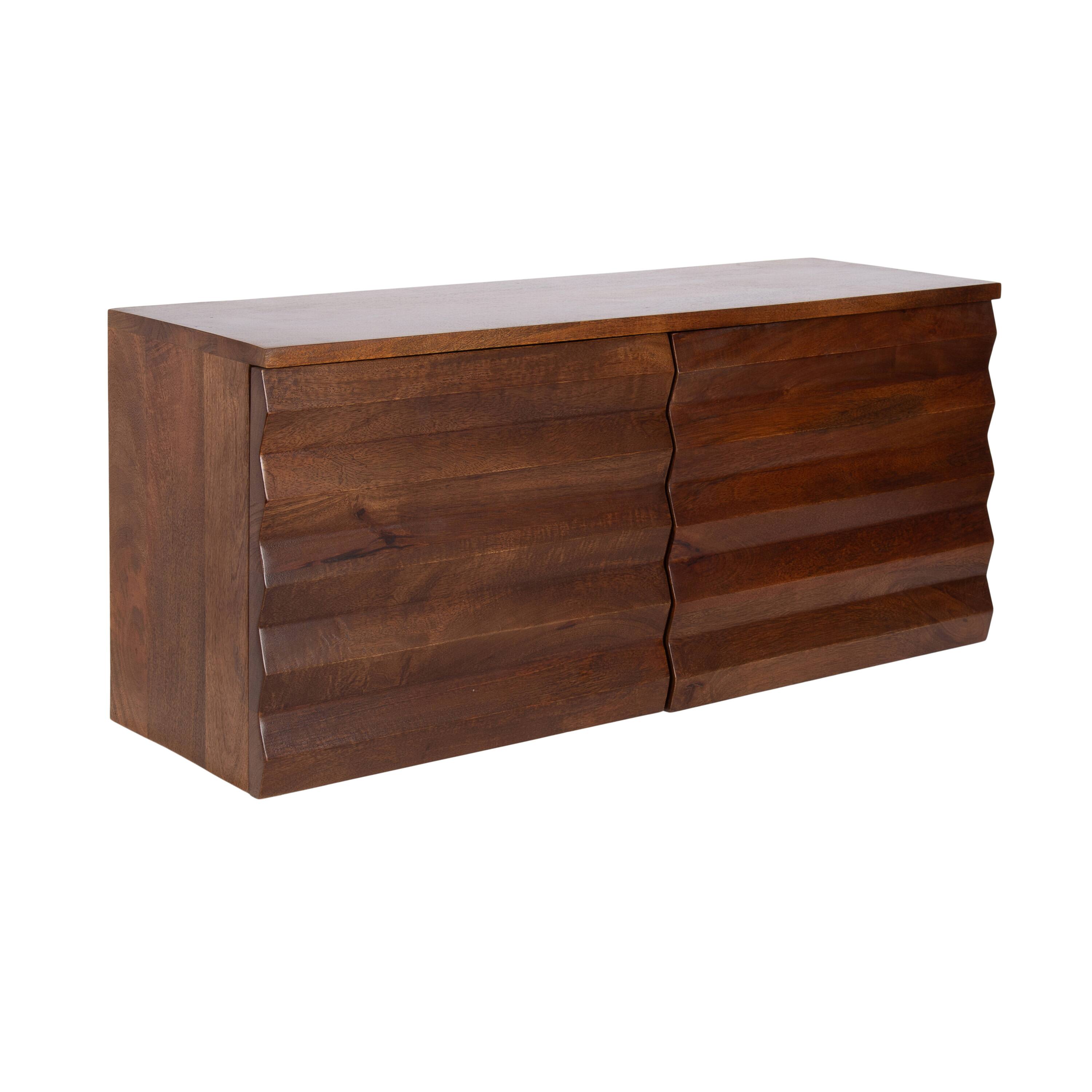 Kate and Laurel Semsa Two-Door Floating Wall Cabinet