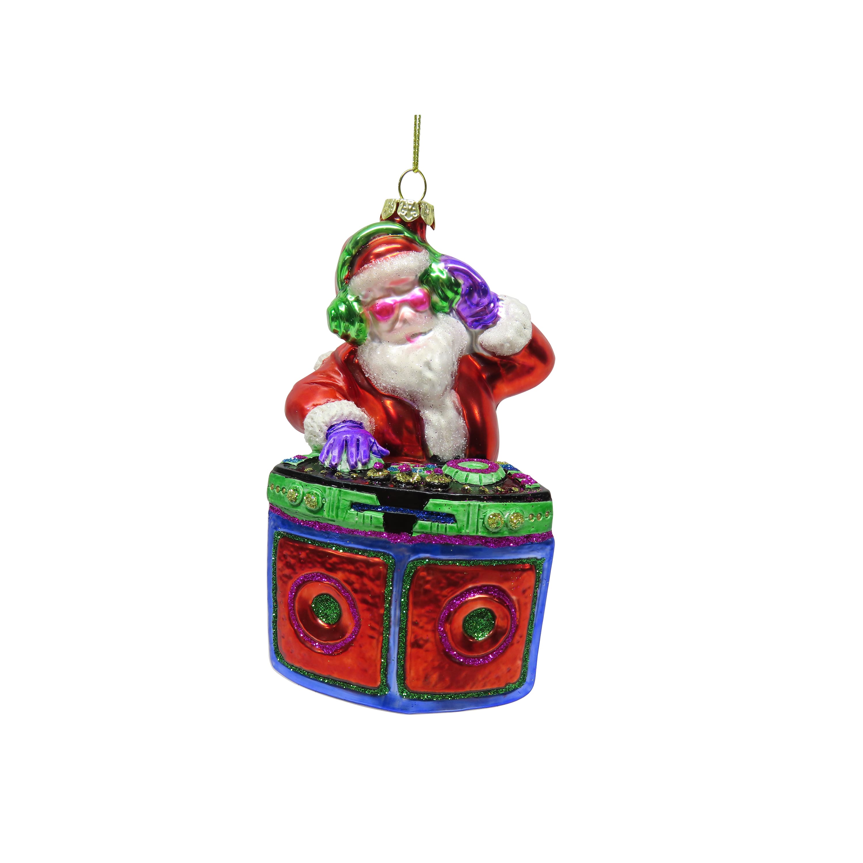 4.75" DJ Santa Hand Painted Glass Ornament by Ashland®