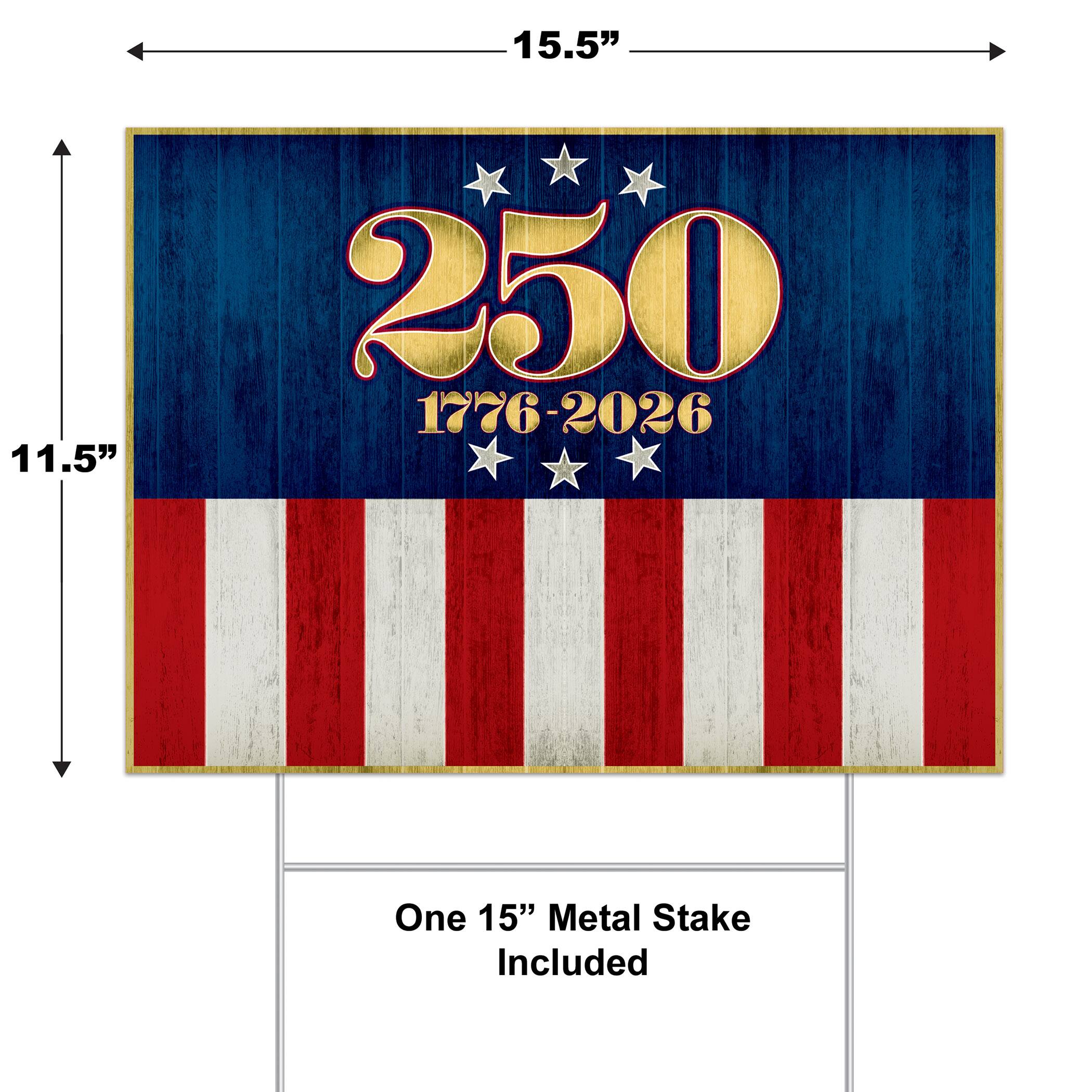 Beistle 11.5" x 15.5" Plastic Semiquincentennial Yard Sign