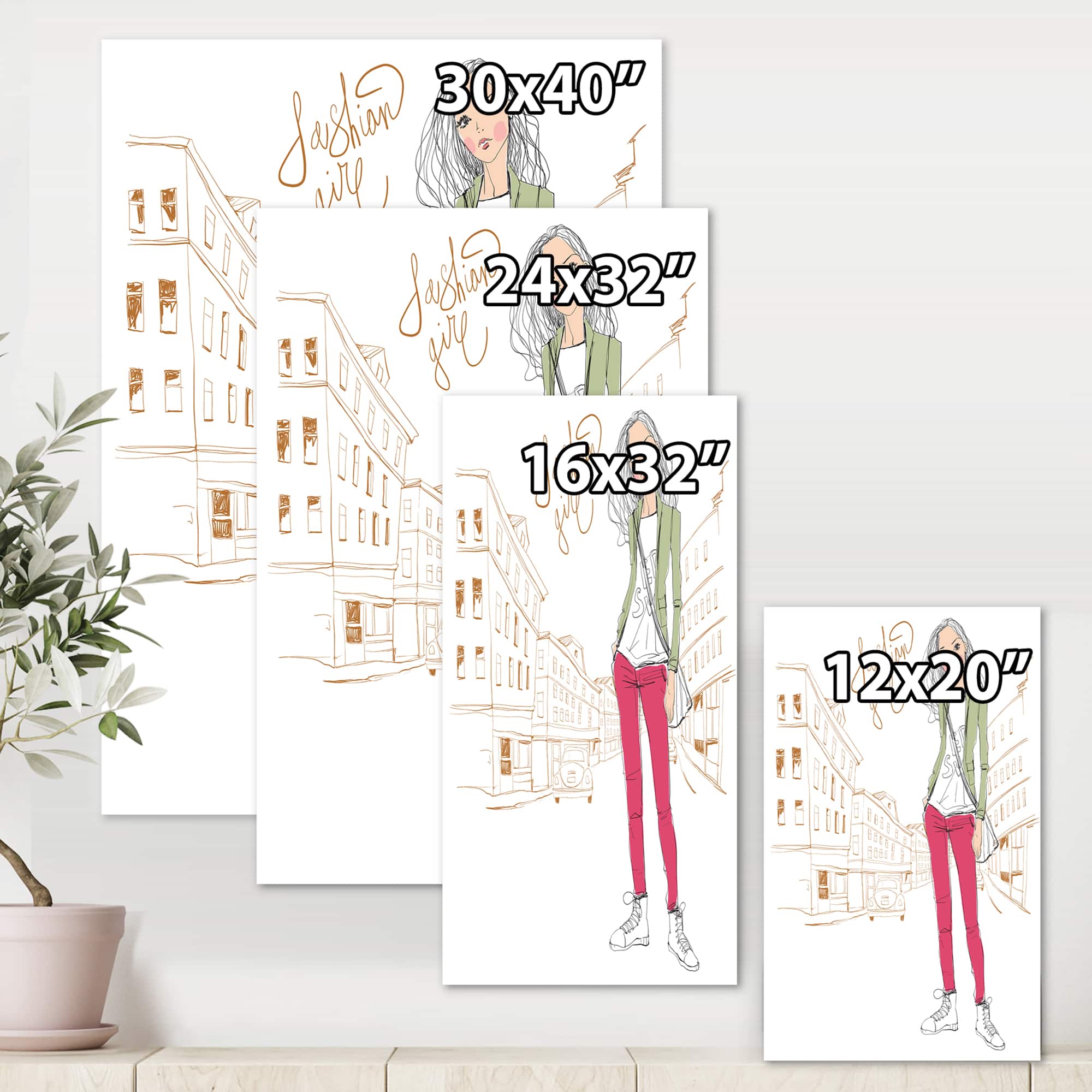 Designart - Trendy Fashion Girl II
