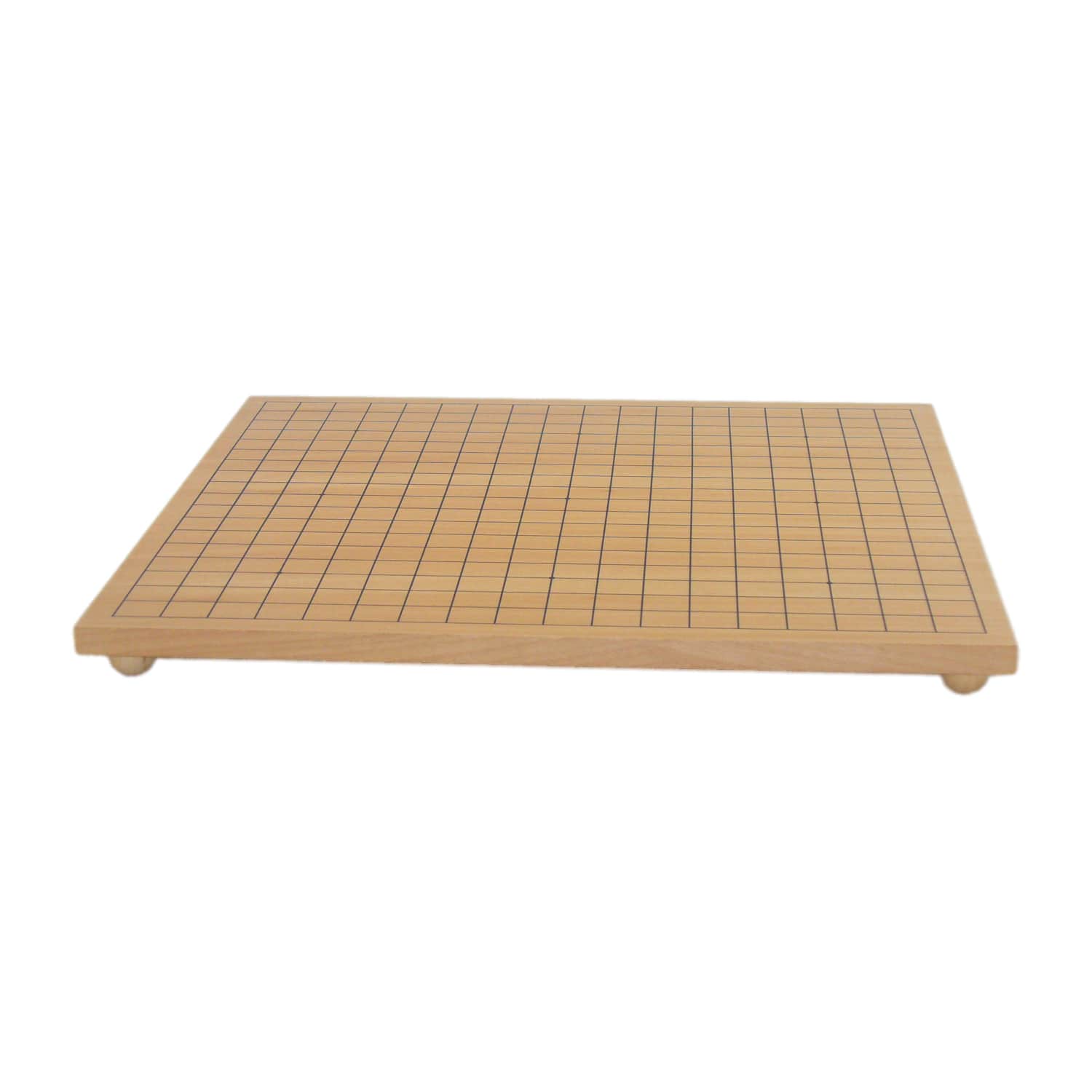 Maple Wood Veneer Go Board with Wooden Ball Feet
