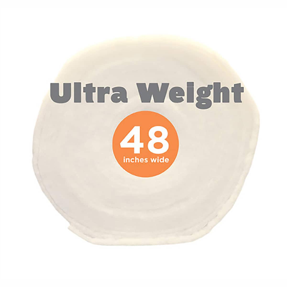 RSH-48-22YR-1 Heavy Weight Batting 100 Percent Polyester Bonded Roll - White - 48 in. x 22 Yard Roll