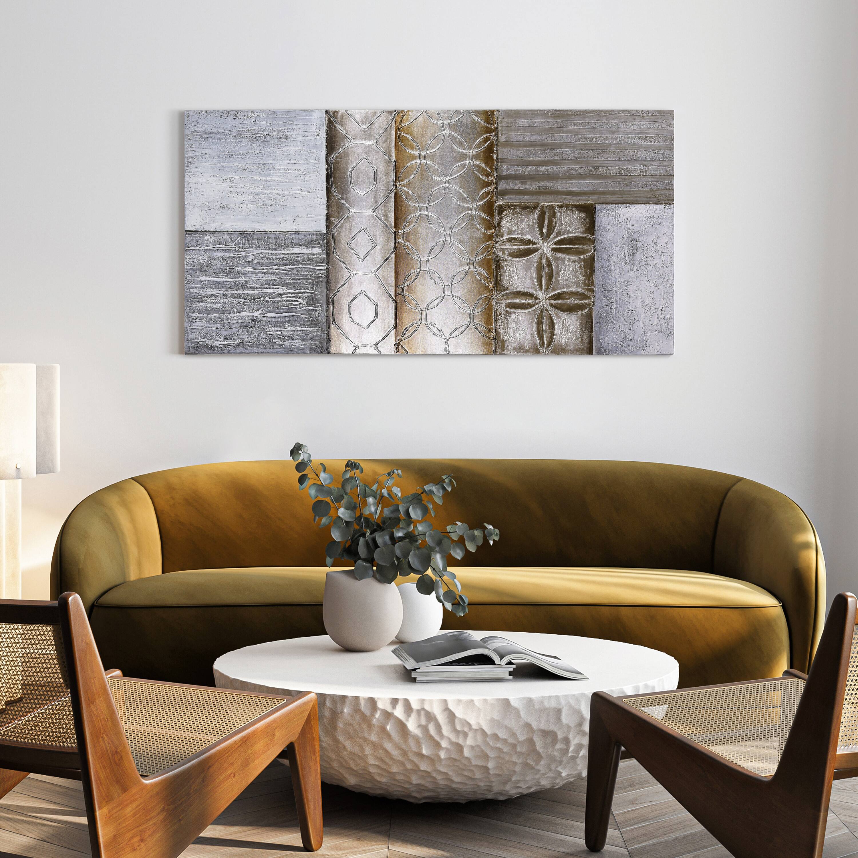 Empire Art Direct 30" x 60" Stacked I Textured & Metallic Hand Painted Canvas Wall Art