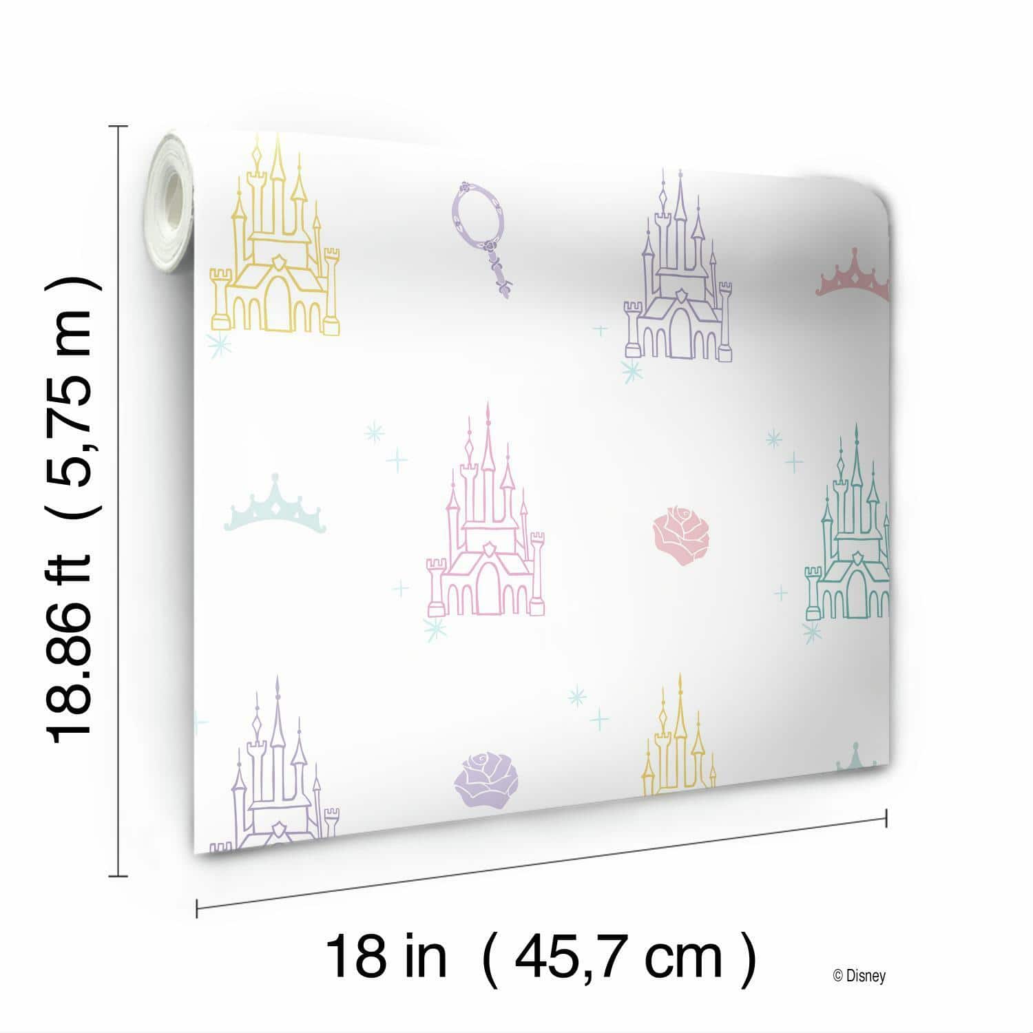 RoomMates Disney Princess Castle Peel & Stick Wallpaper