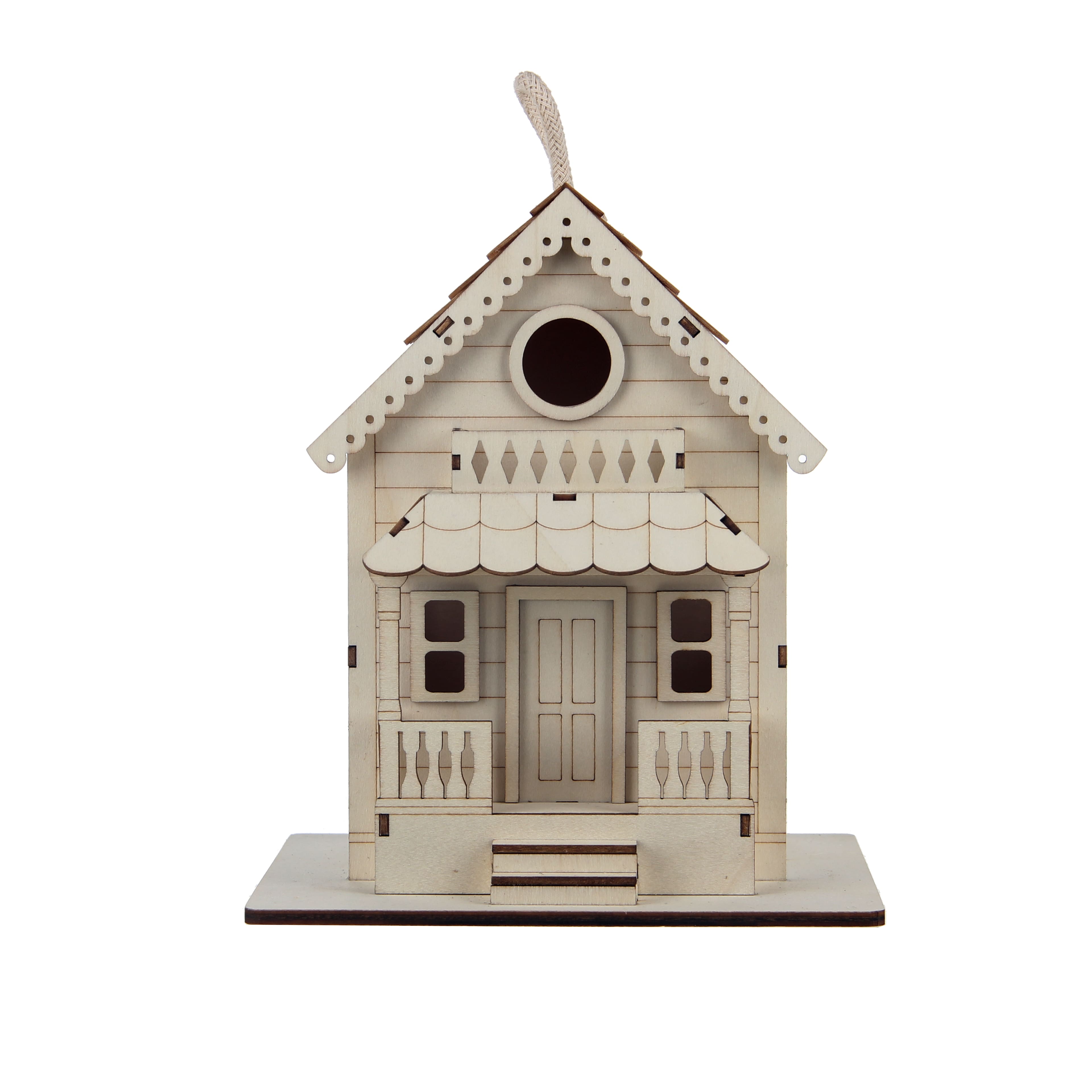 8" DIY Plywood Birdhouse with Scalloped Roof by Make Market®