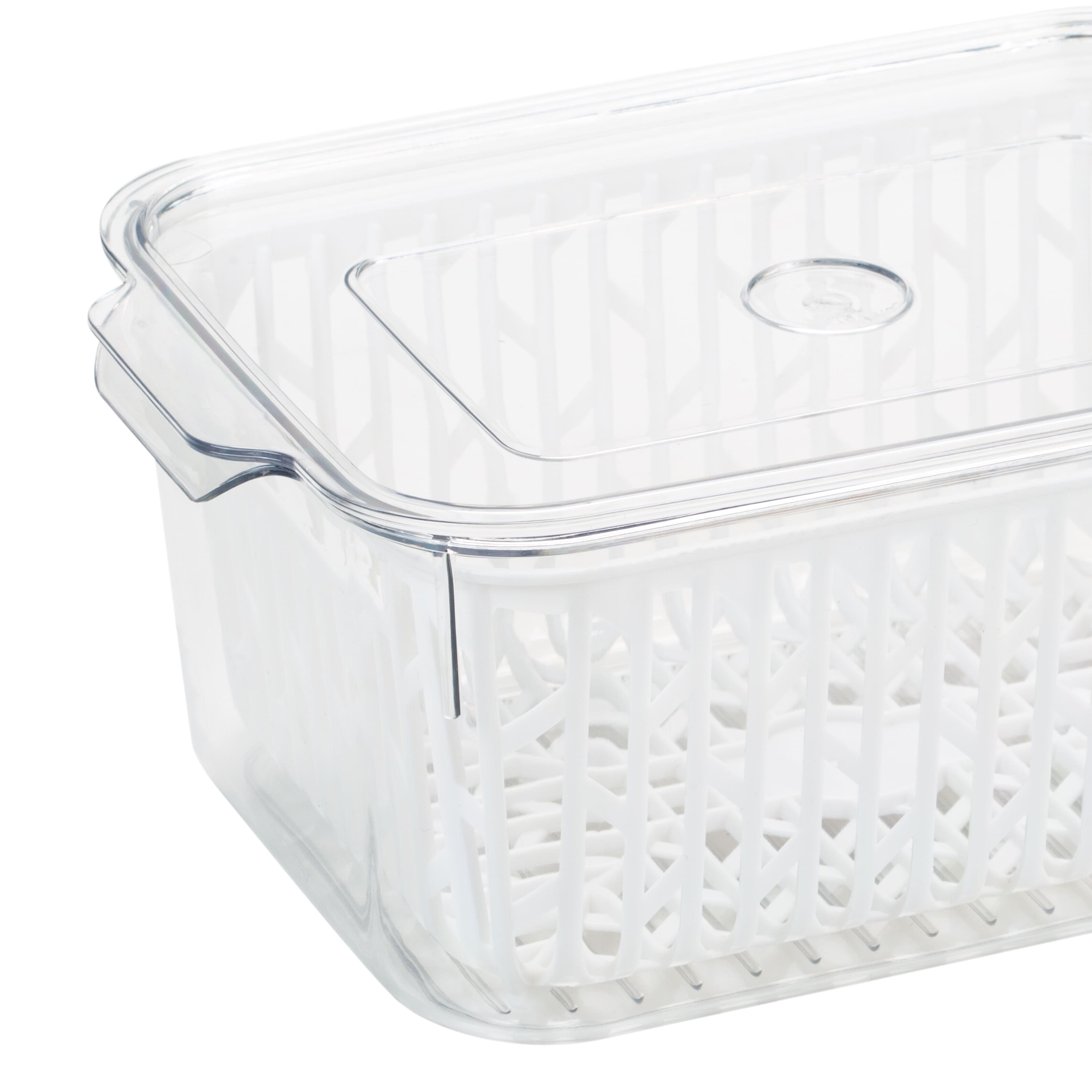 Kitchen Details Clear Storage Container with Strainer