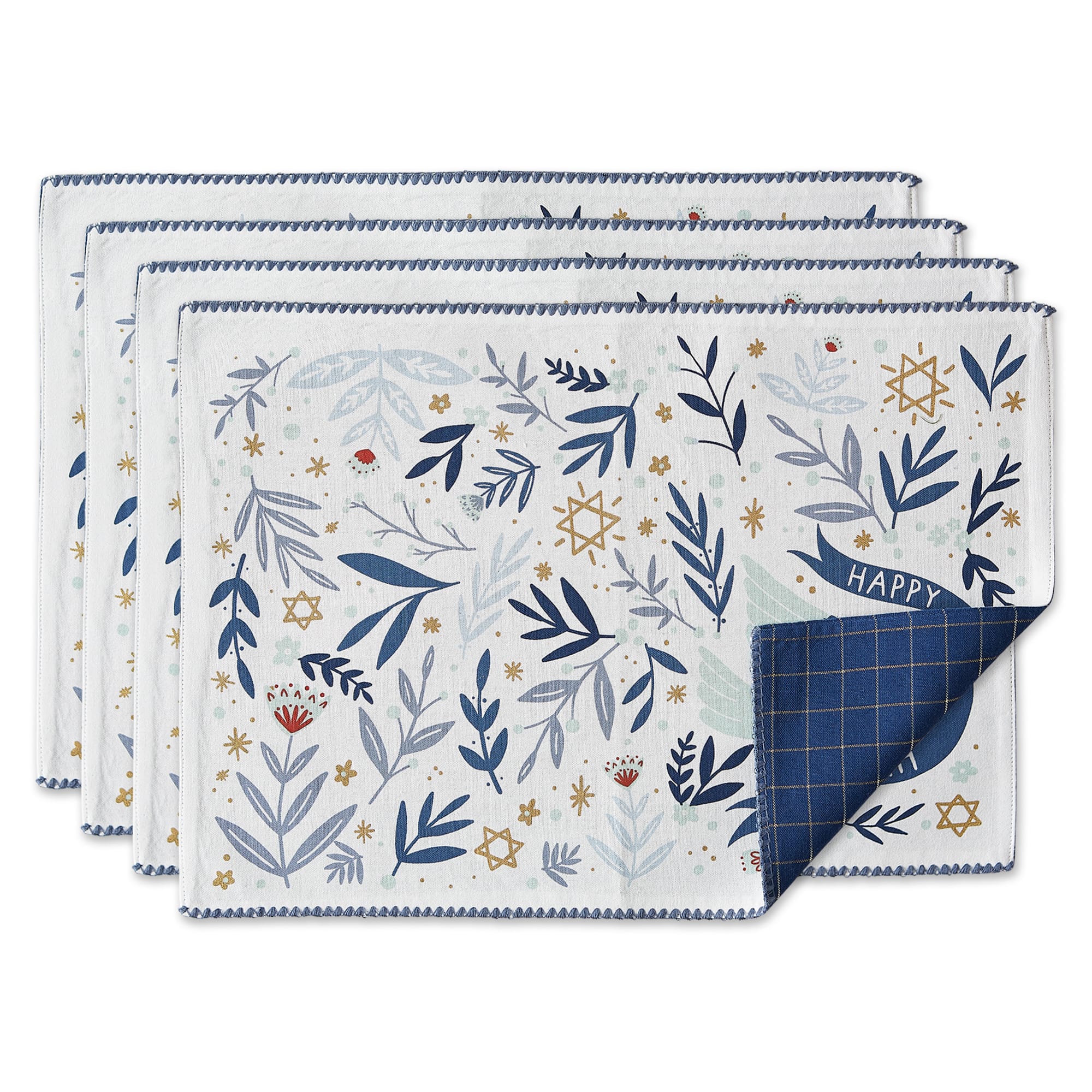 DII® Hanukkah Dove Printed Placemats, 4ct.