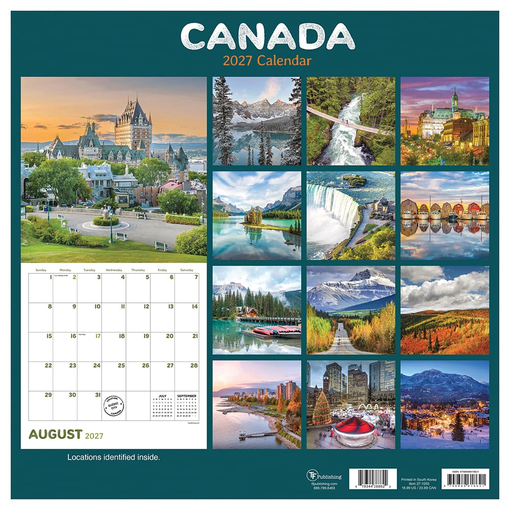 2027 Canada Wall Calendar