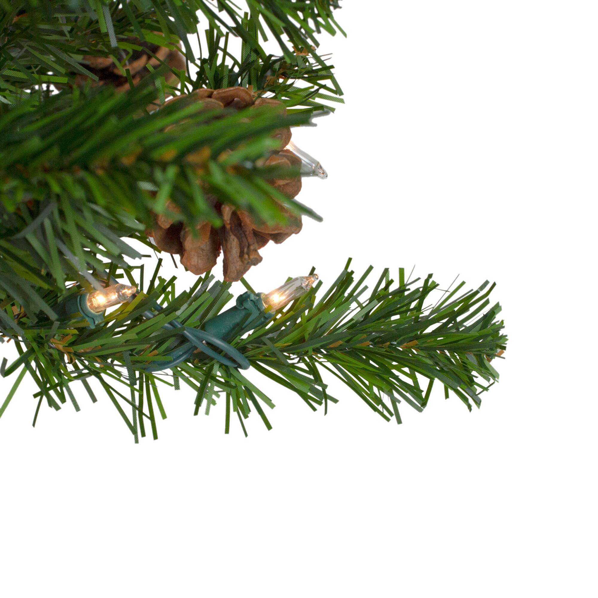 3ft. Pre-Lit Canadian Pine with Pinecones Artificial Christmas Tree, Warm White Lights