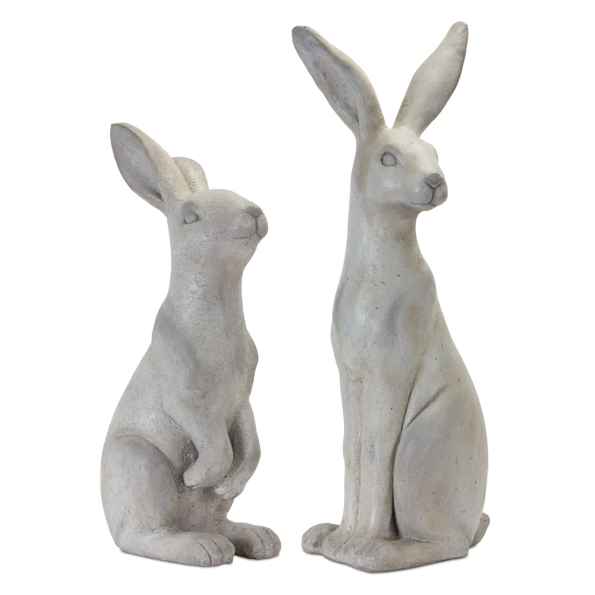 Michaels, Gray Rabbit Set, 19.5" & 24" – Category: Spring Tabletop Decor