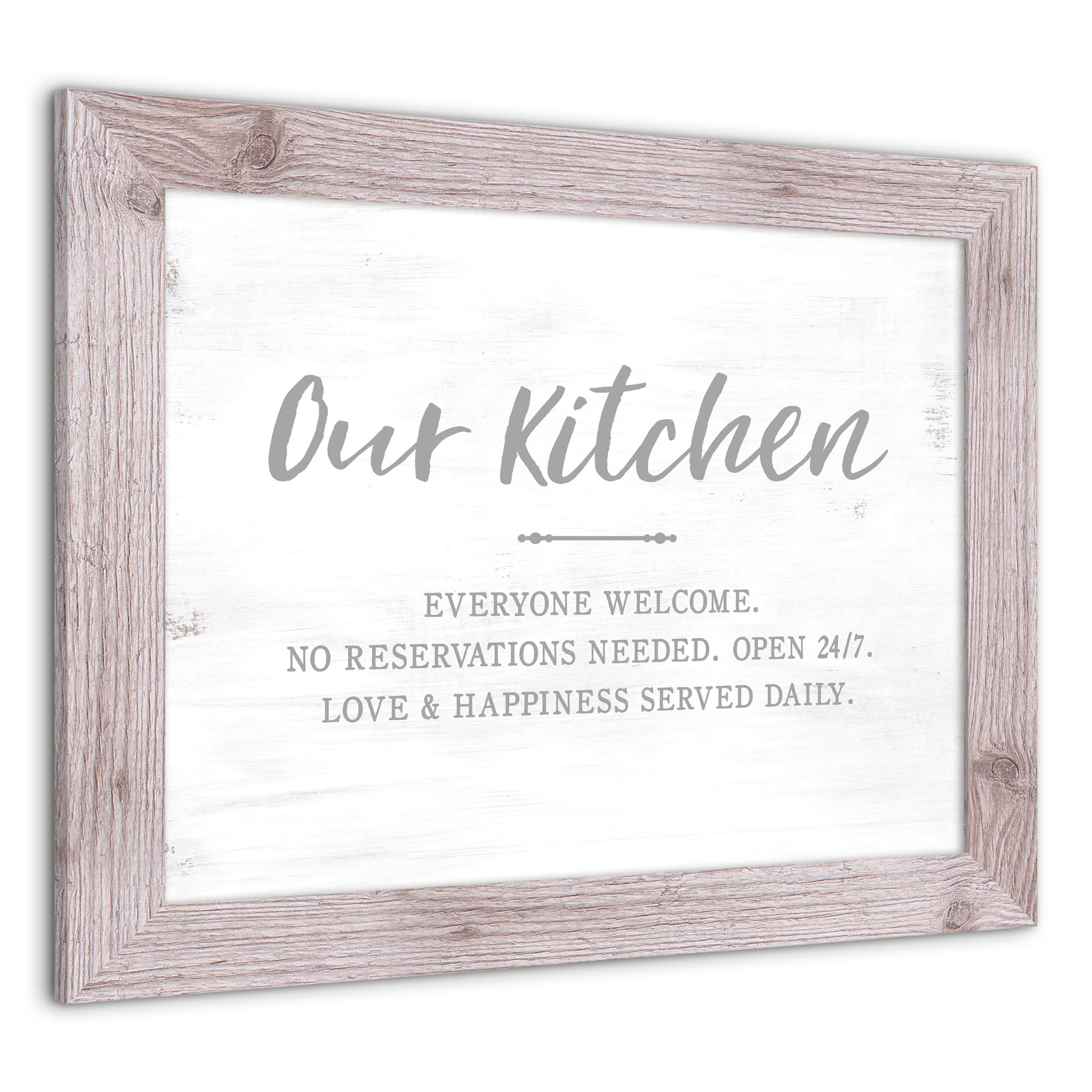 Our Kitchen 20" x 16" Western White Framed Print