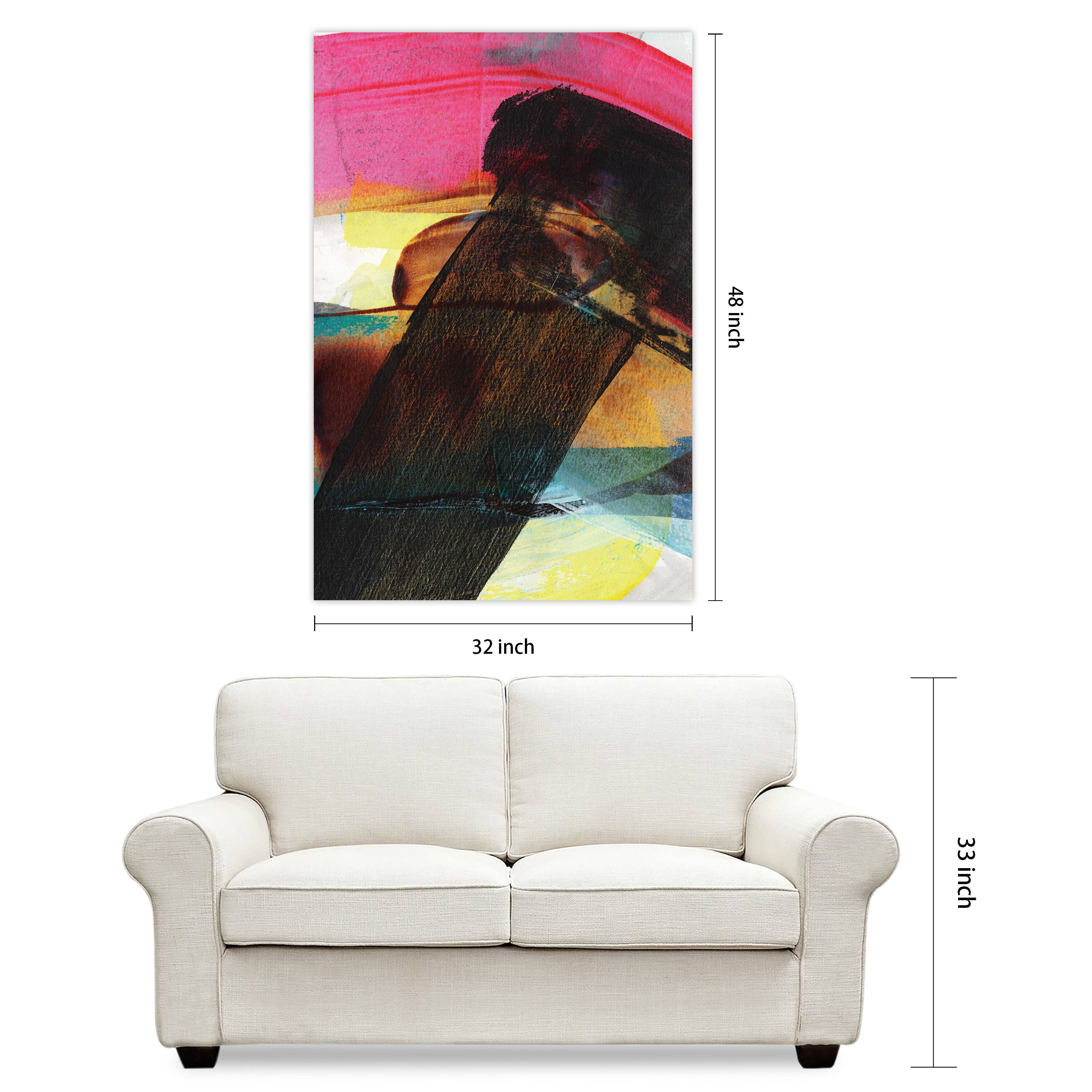 Empire Art Direct 48" x 32" Carnival Crossing Abstract I Frameless Printed Tempered Glass Wall Art