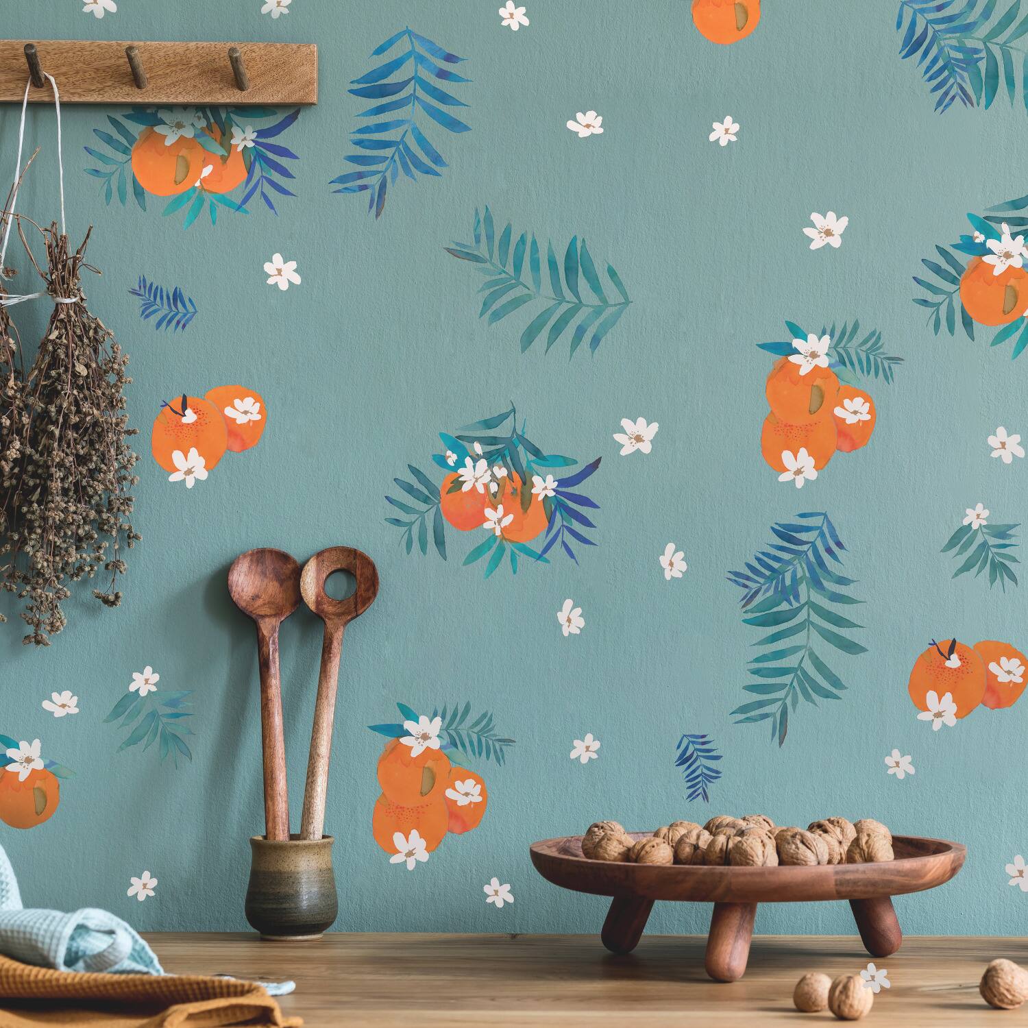 RoomMates Orange Blossom Peel & Stick Wall Decal Set