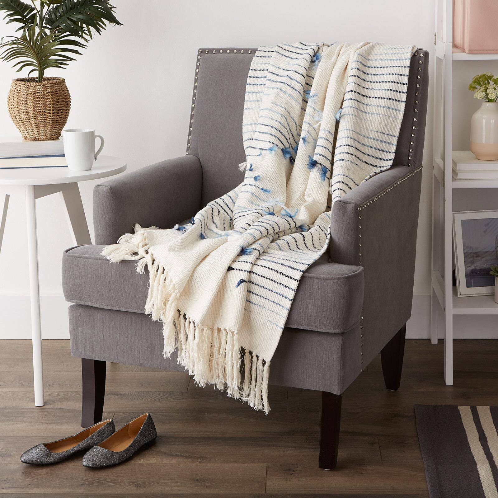 DII® French Blue Diamond Cut Throw