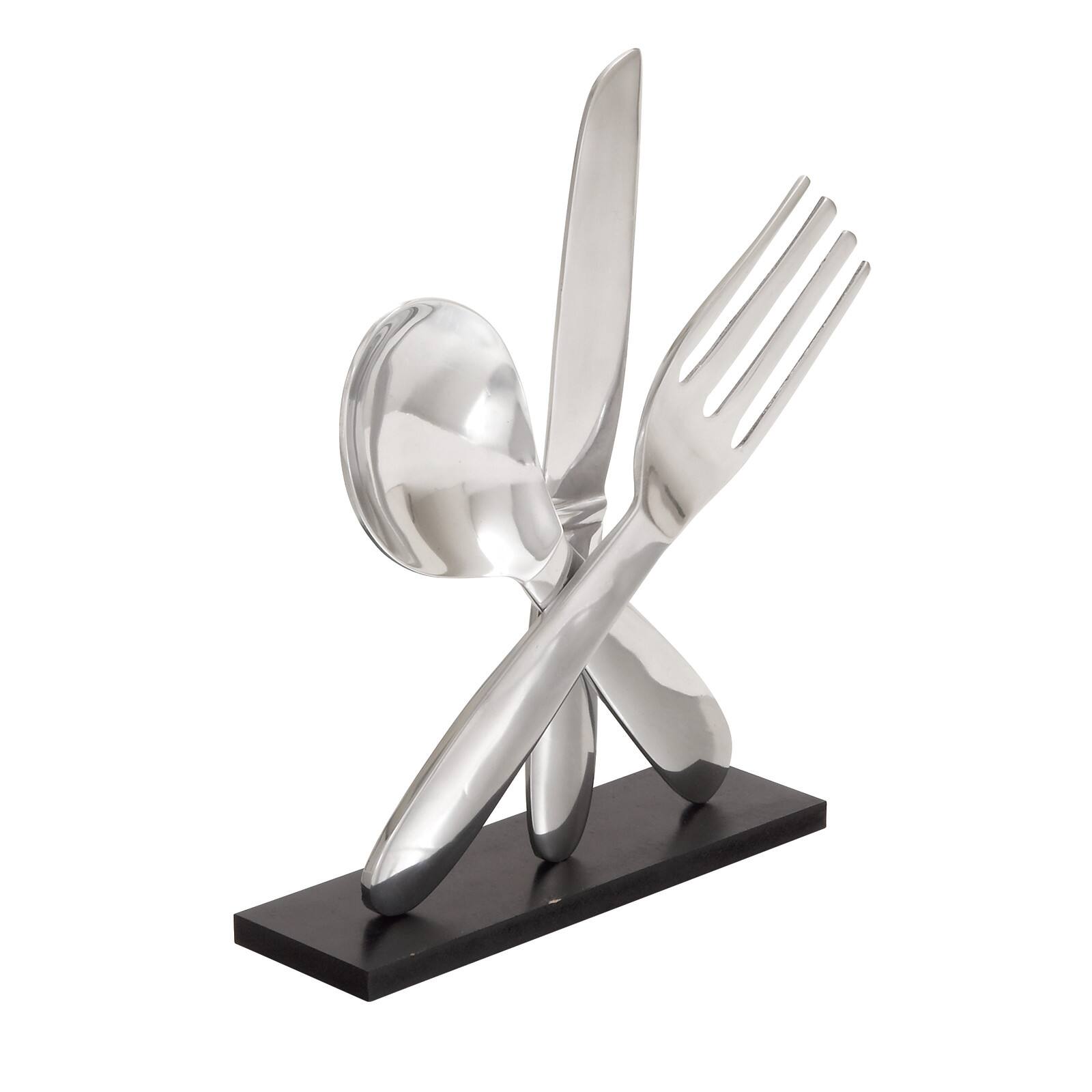 17" Silver Kitchen Utensil Sculpture