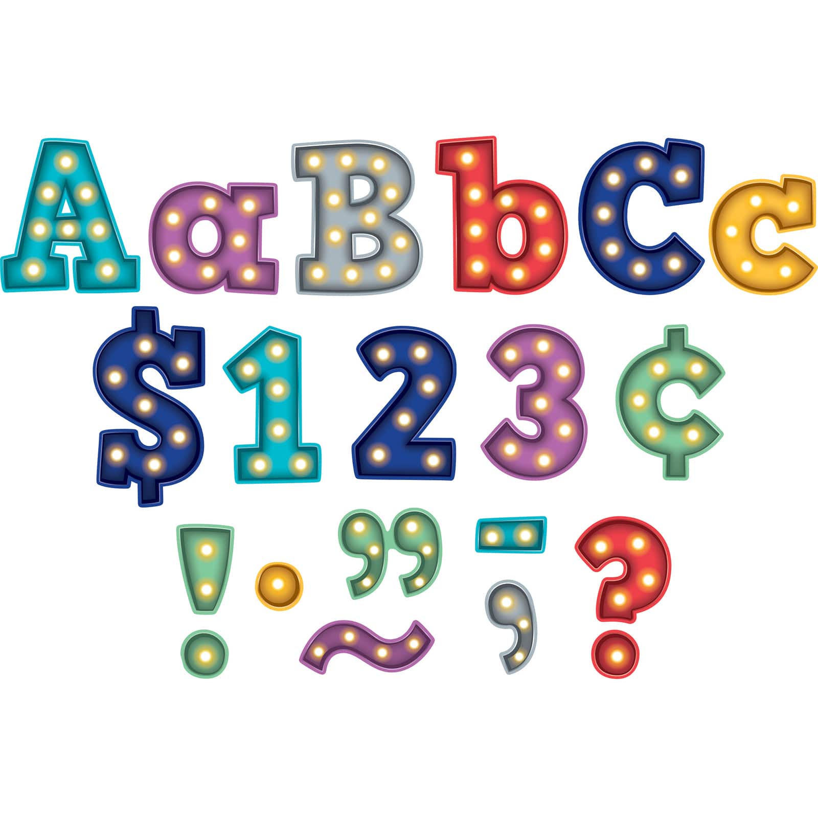 Teacher Created Resources® Marquee Bold Block 4" Letters Combo Pack, 230 Pieces Per Pack, 3 Packs of 690