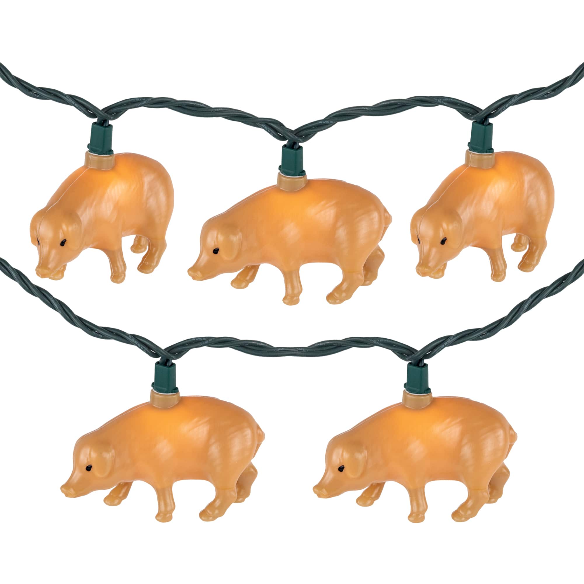 10ct. Pig Patio String Lights