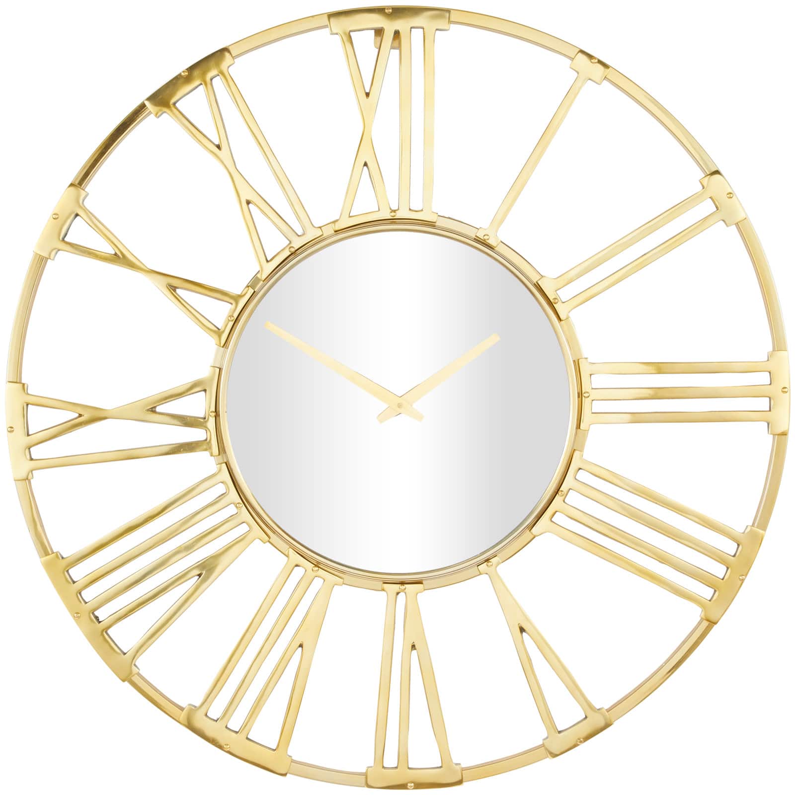 Aluminum Open Frame Geometric Wall Clock