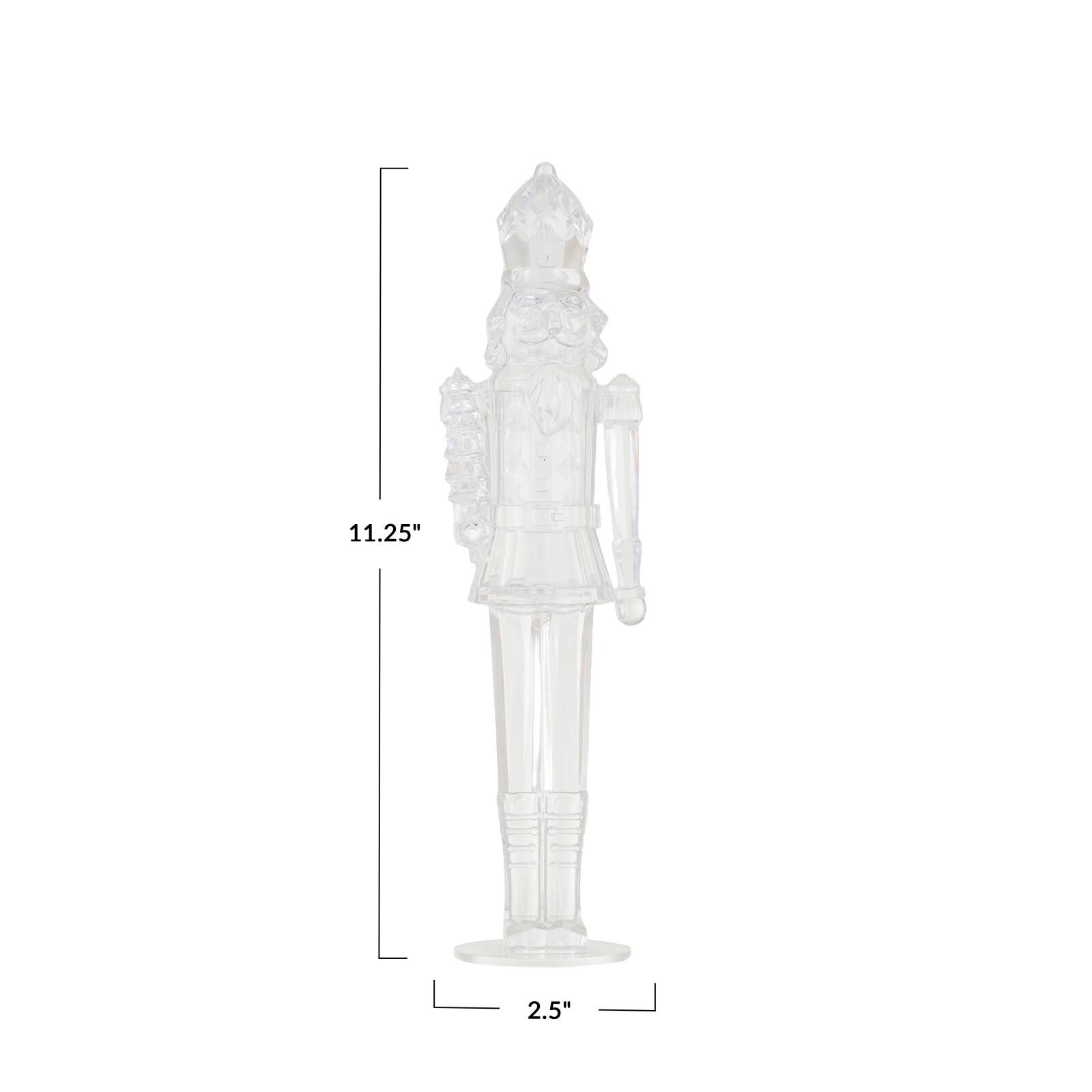 Hello Honey® 11.25" Clear Acrylic Nutcracker Figurine