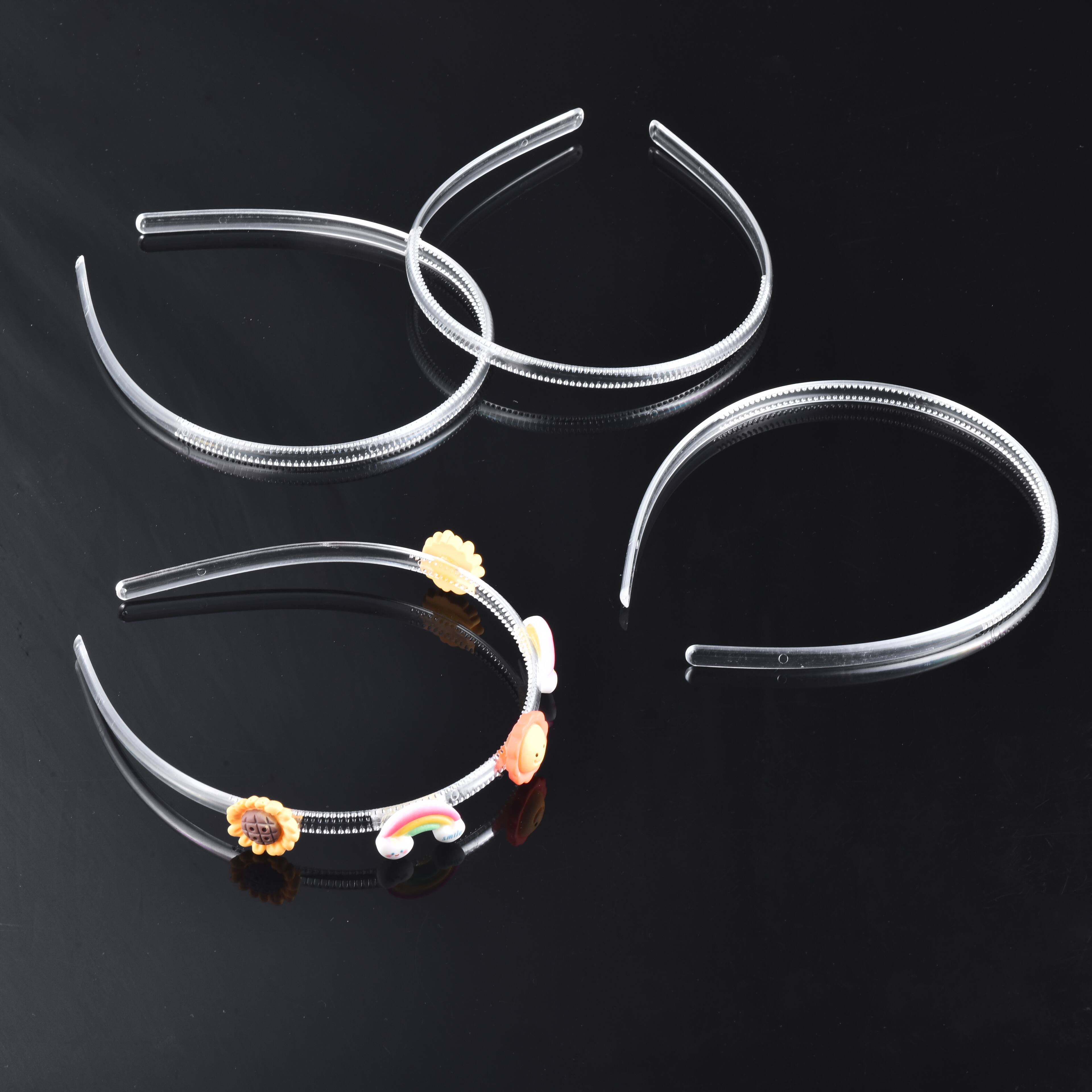 8mm Clear Plastic Headband Blanks, 4ct. by Bead Landing™