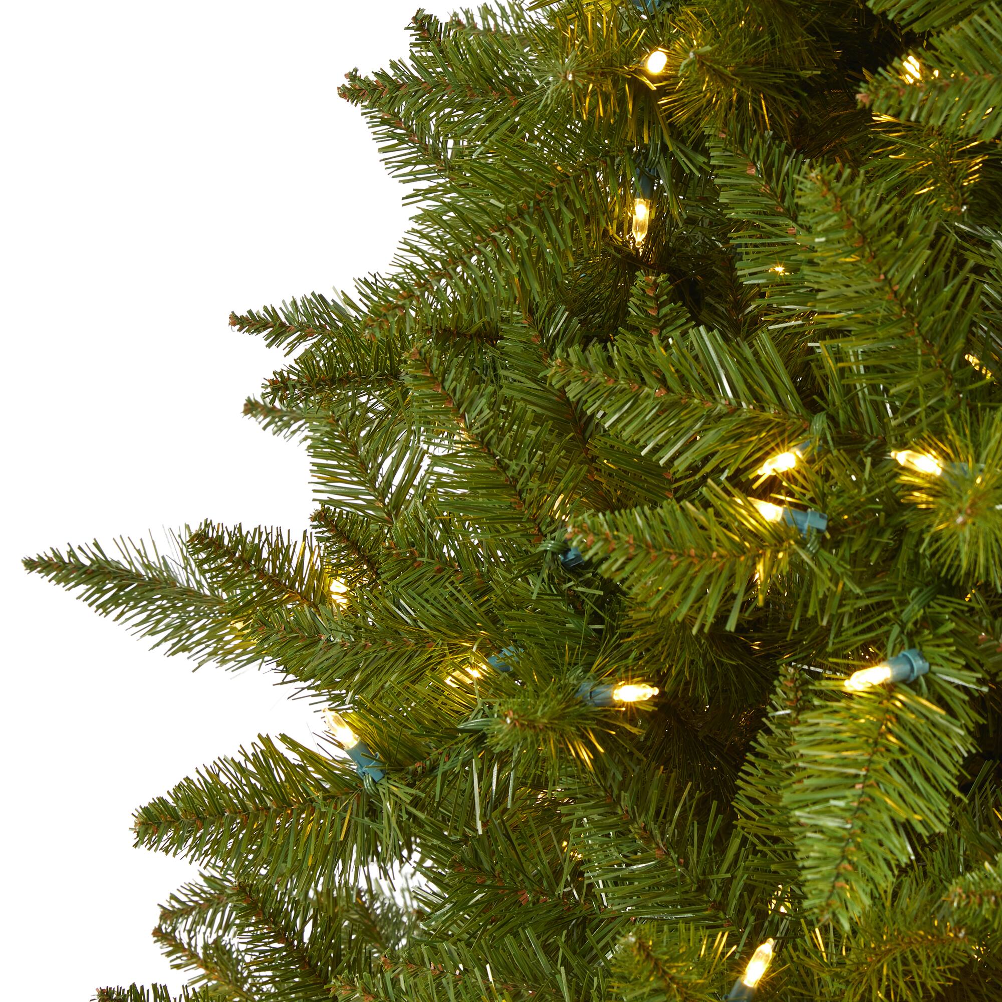 6.5ft. Pre-Lit Vermont Spruce Artificial Christmas Tree, Warm White LED Lights