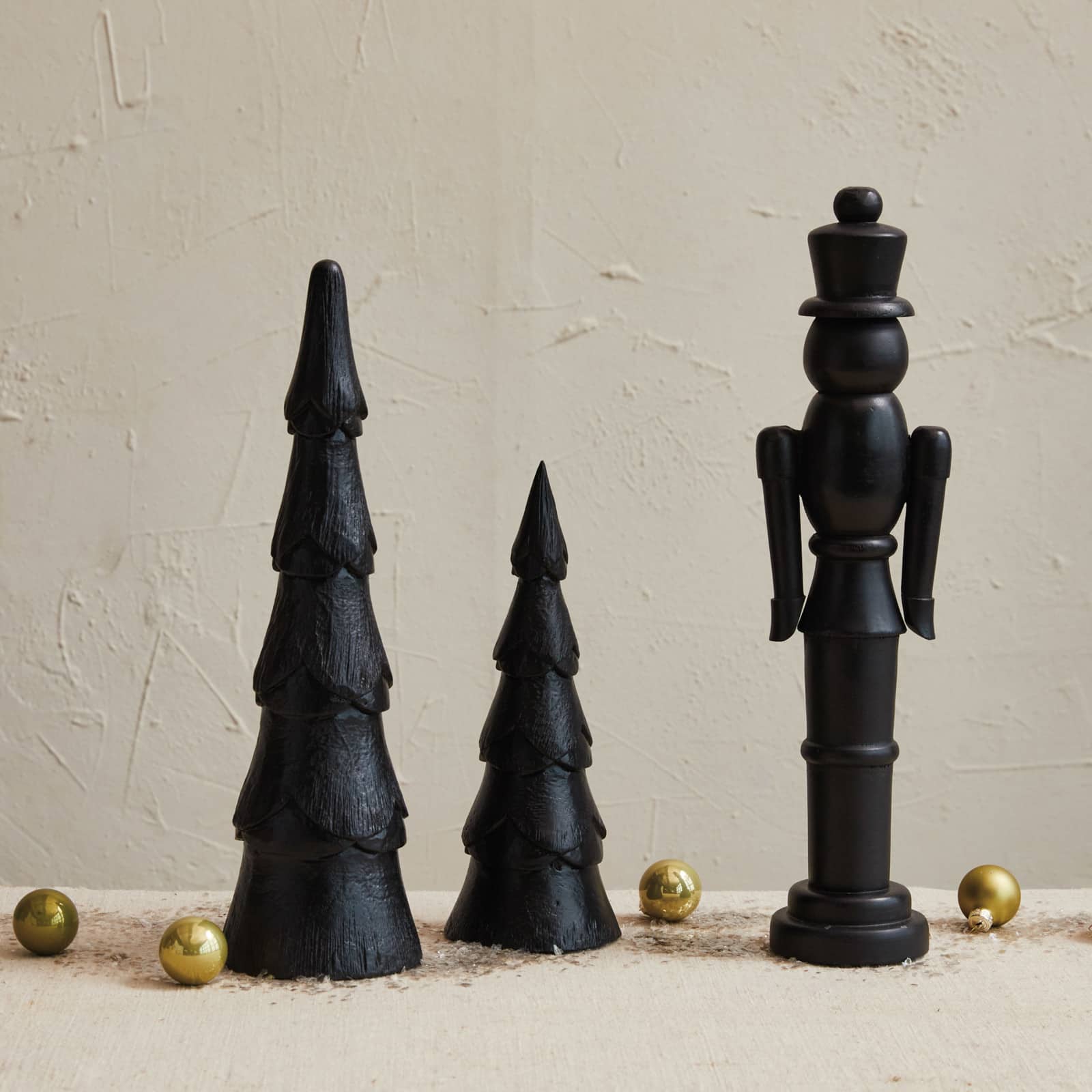 Hello Honey® 10" Black Mango Wood Christmas Tree