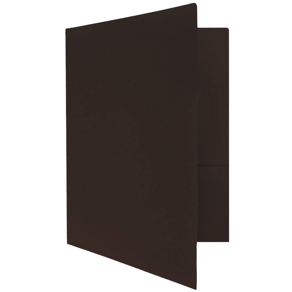 JAM Paper Chocolate Brown 2-Pocket Folders