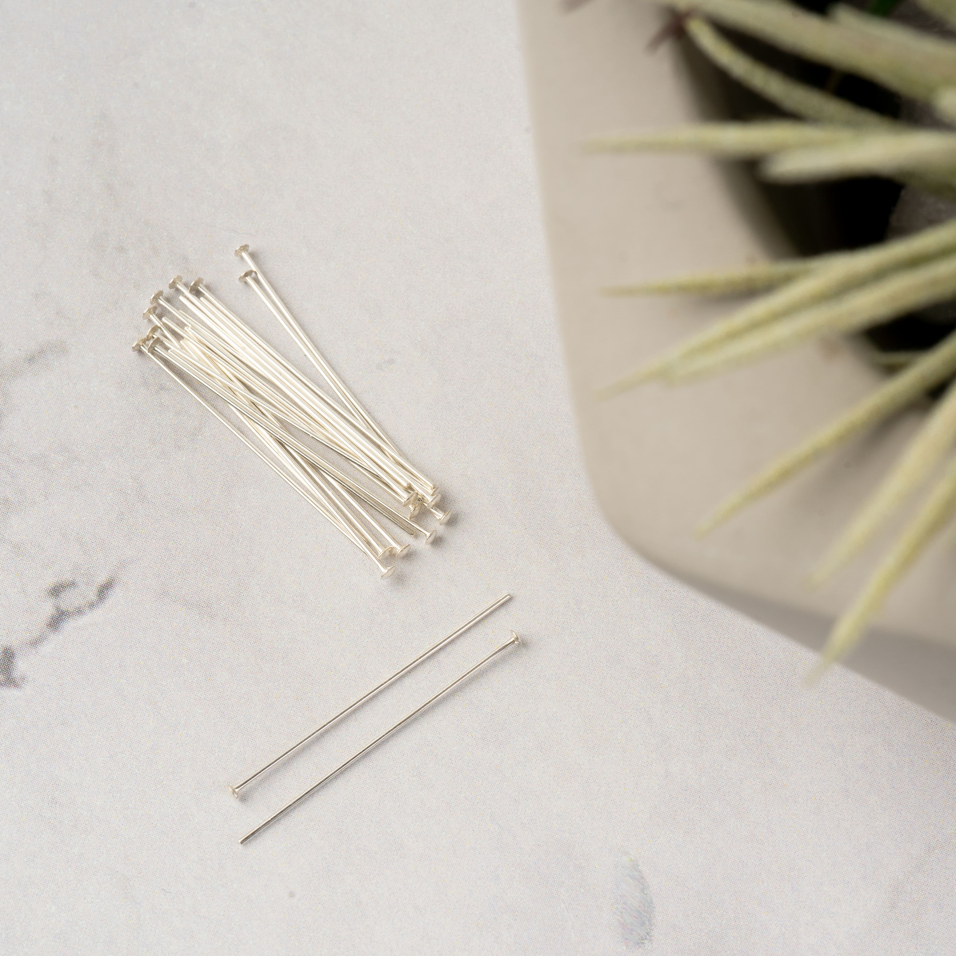 1" Sterling Silver Head Pins, 20ct. by Bead Landing™