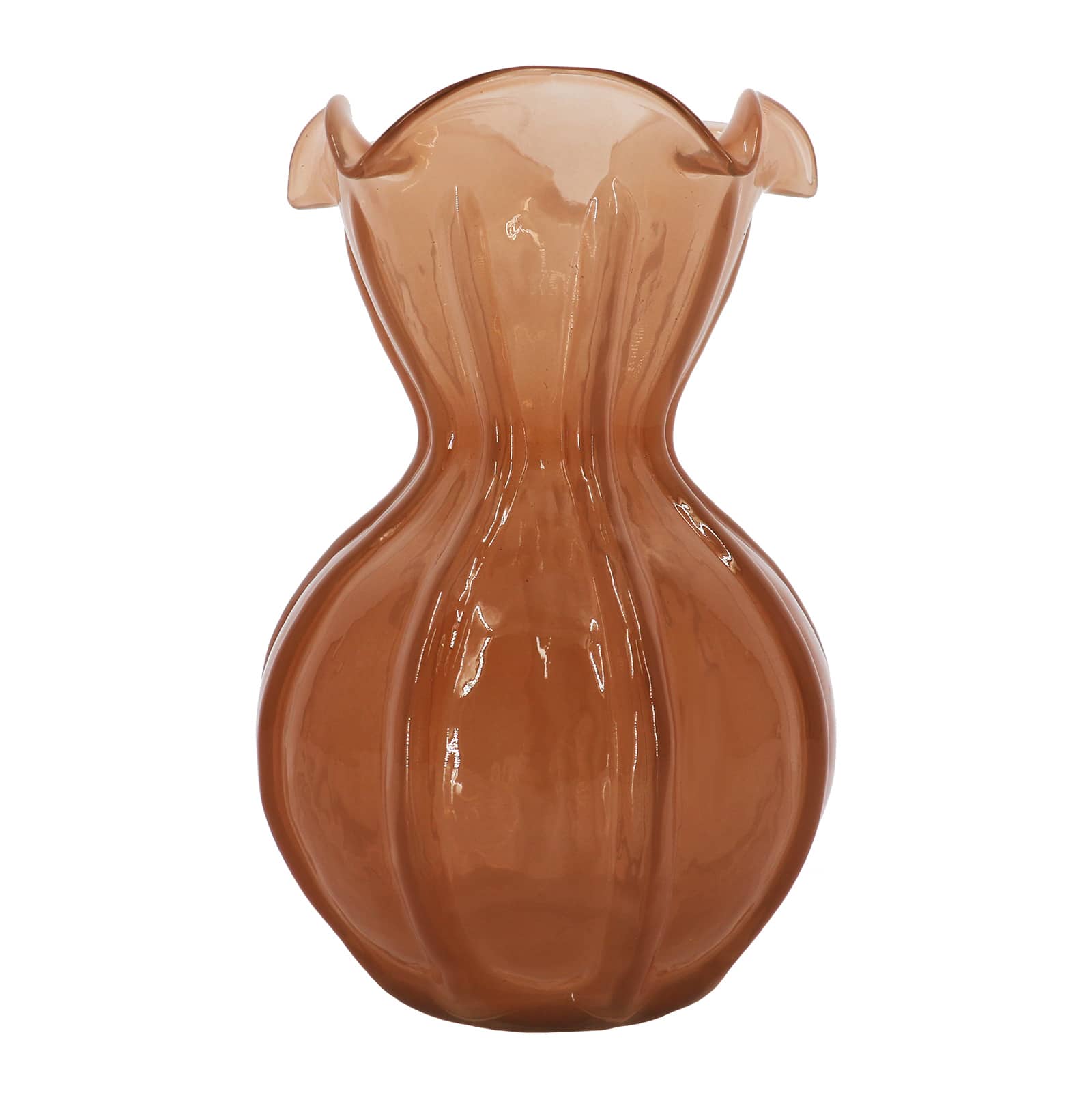 8.5" Taupe Glass Vase by Ashland®