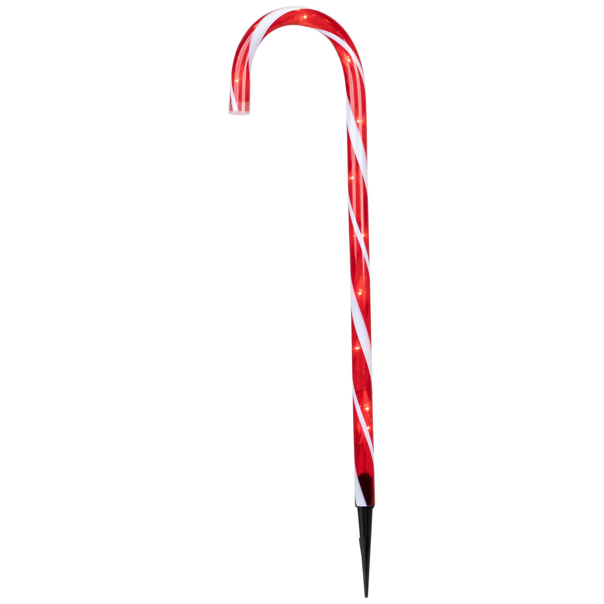 Candy Cane 8 Function Christmas Outdoor Pathway Markers - Set of 8